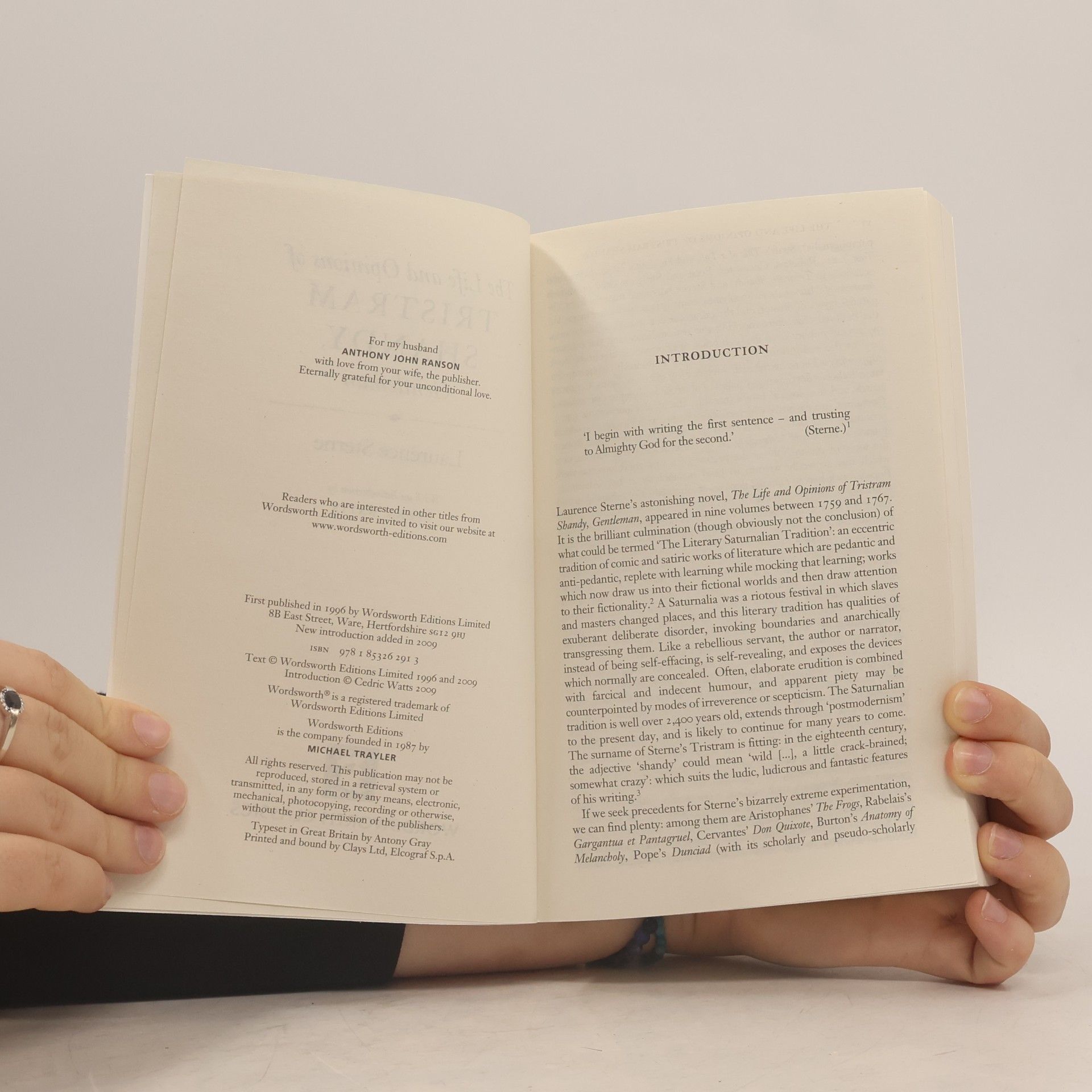 Laurence Sterne Tristram Shandy