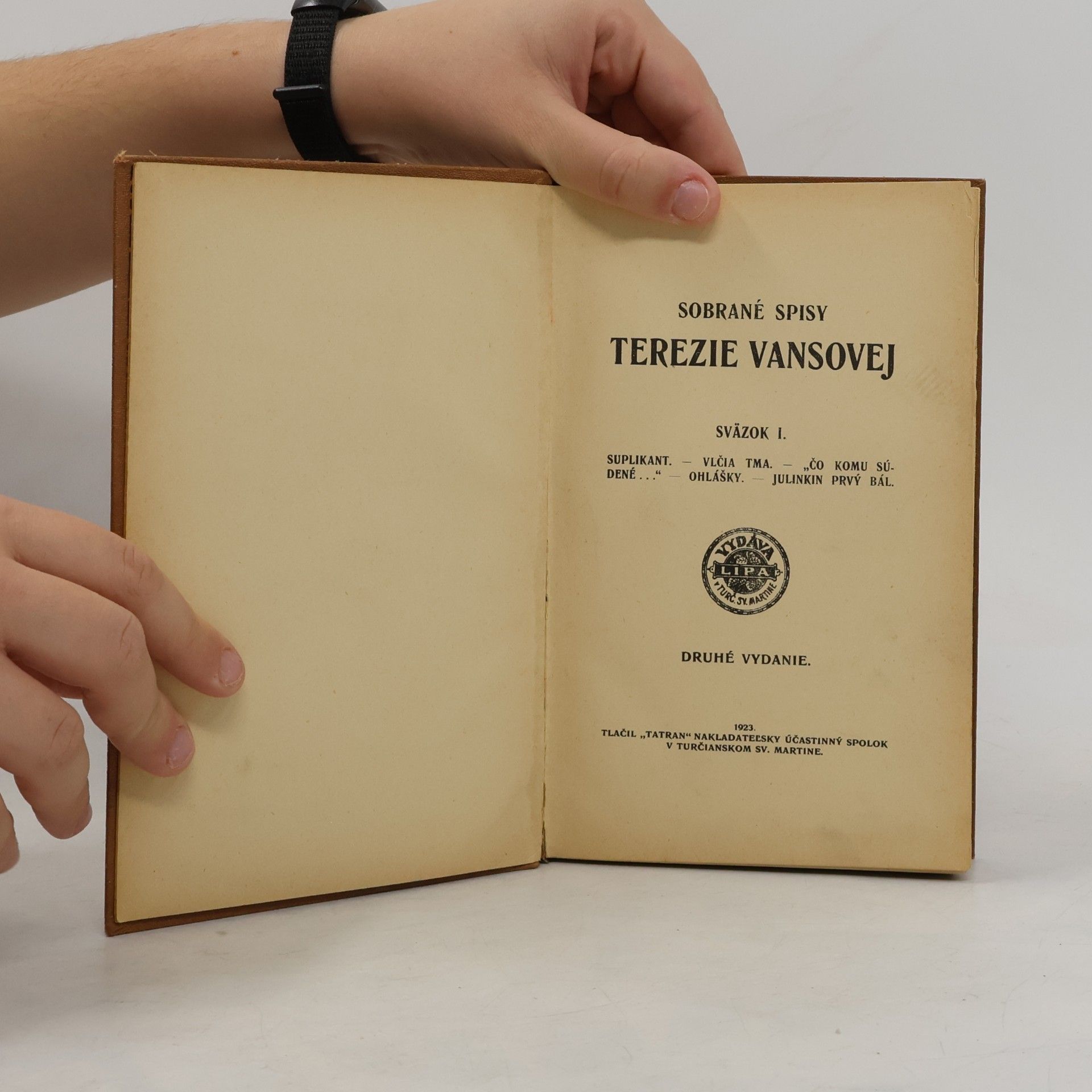 Terezie Vansovej Sobrané spisy Terezie Vansovej. Sväzok 1.