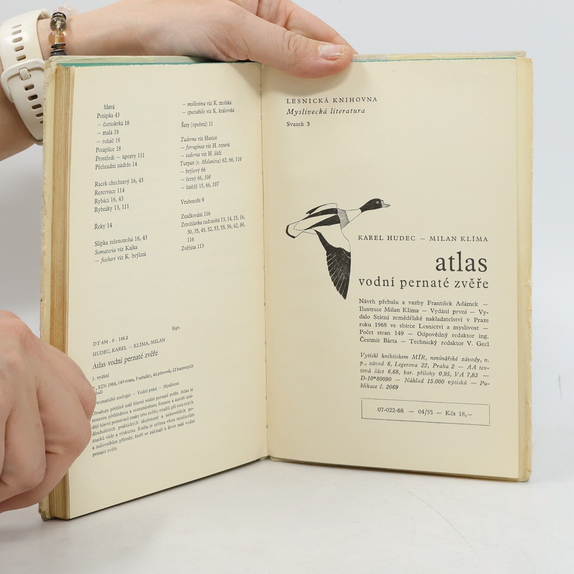 Karel Hudec Atlas vodní pernaté zvěře