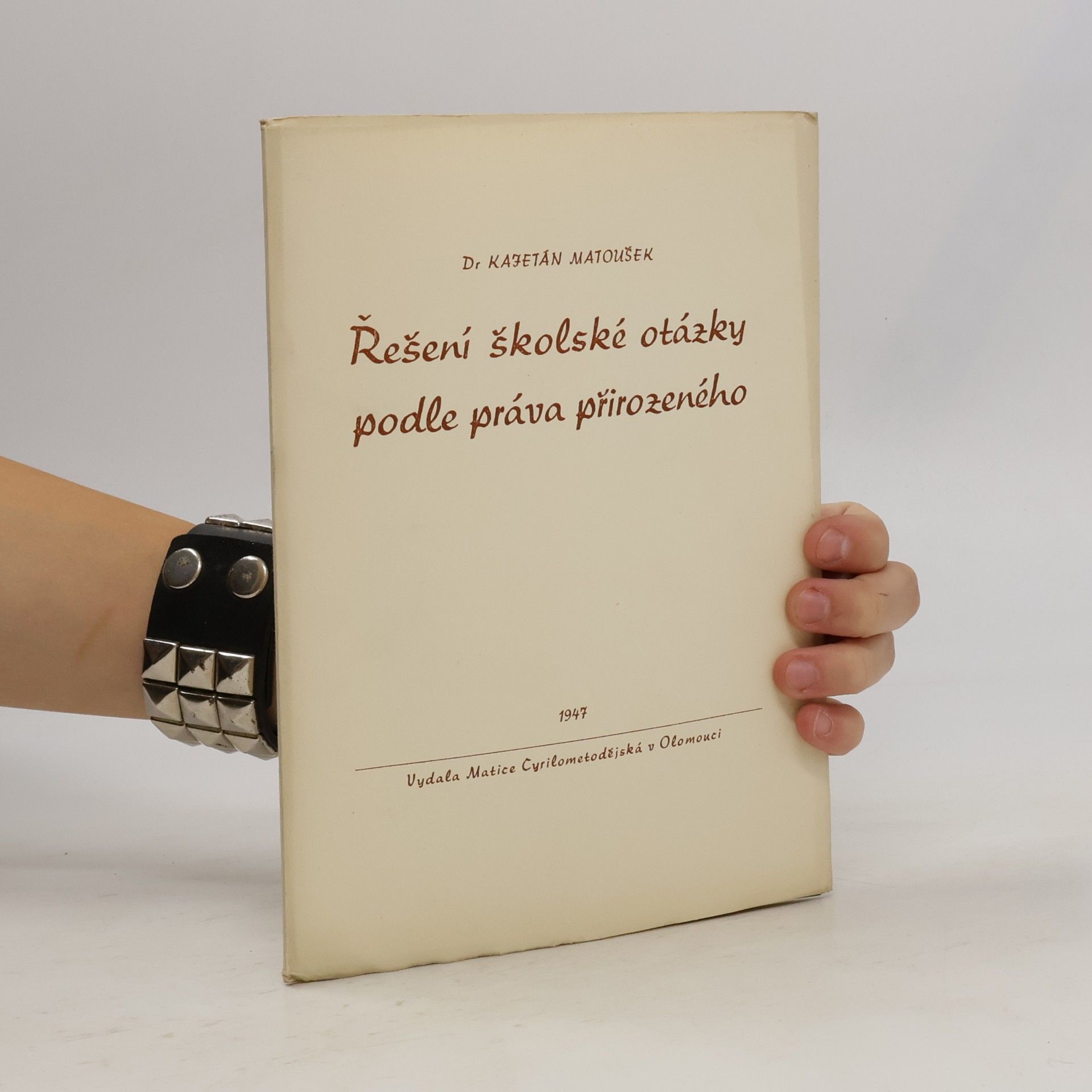 Kajetán Matoušek Řešení školské otázky podle práva přirozeného