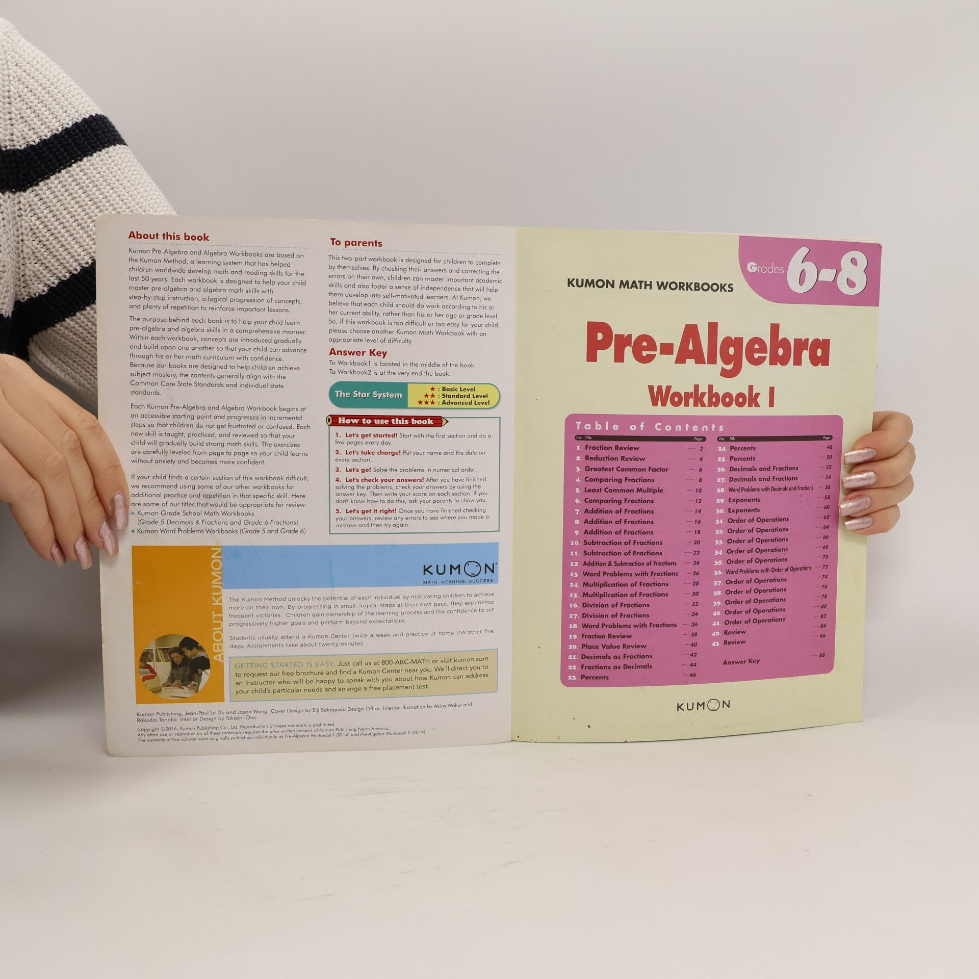 Kumon Publishing Kumon Middle School Math Workbooks: Pre-Algebra Workbook