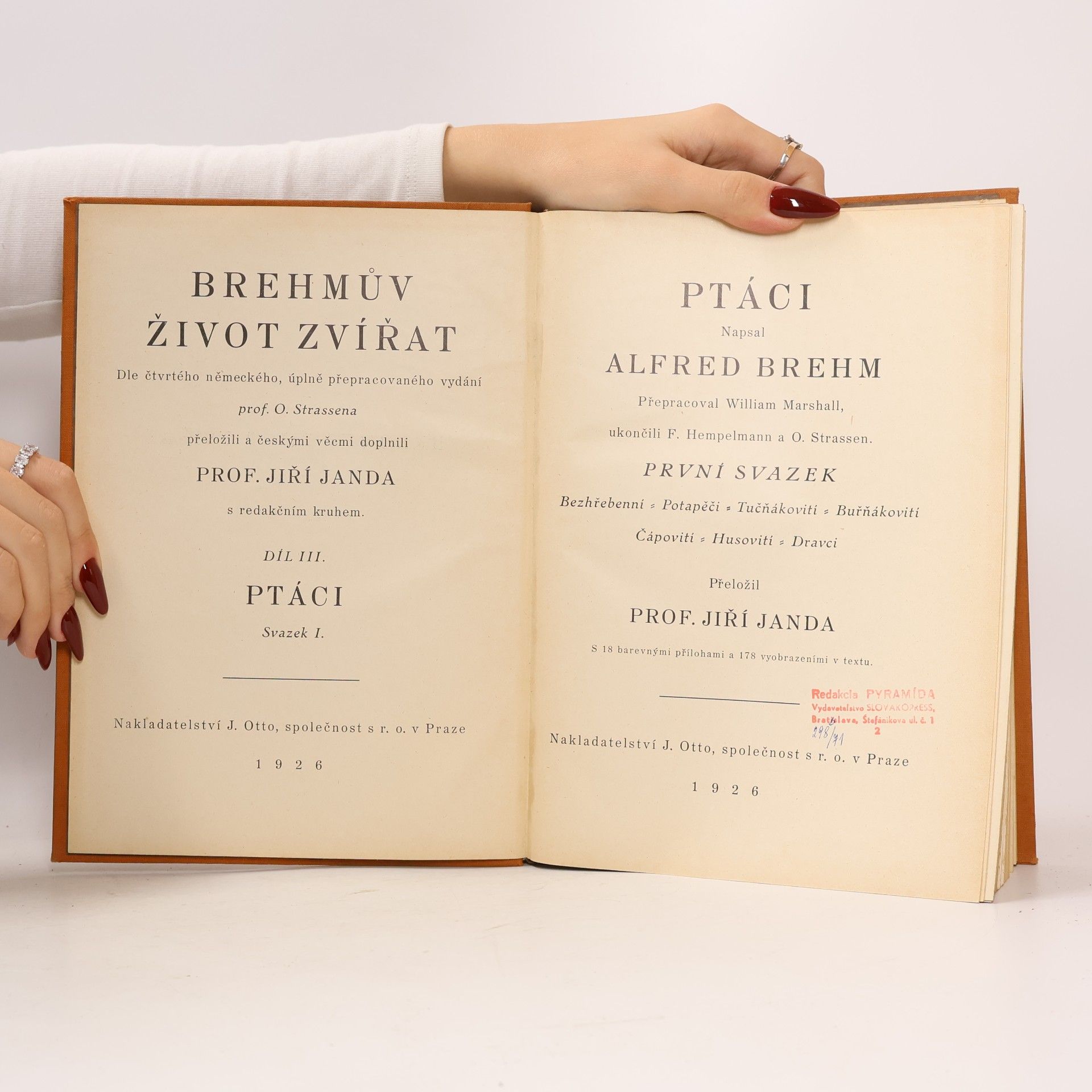 Alfred Edmund Brehm Brehmův život zvířat. Díl III. Ptáci 1