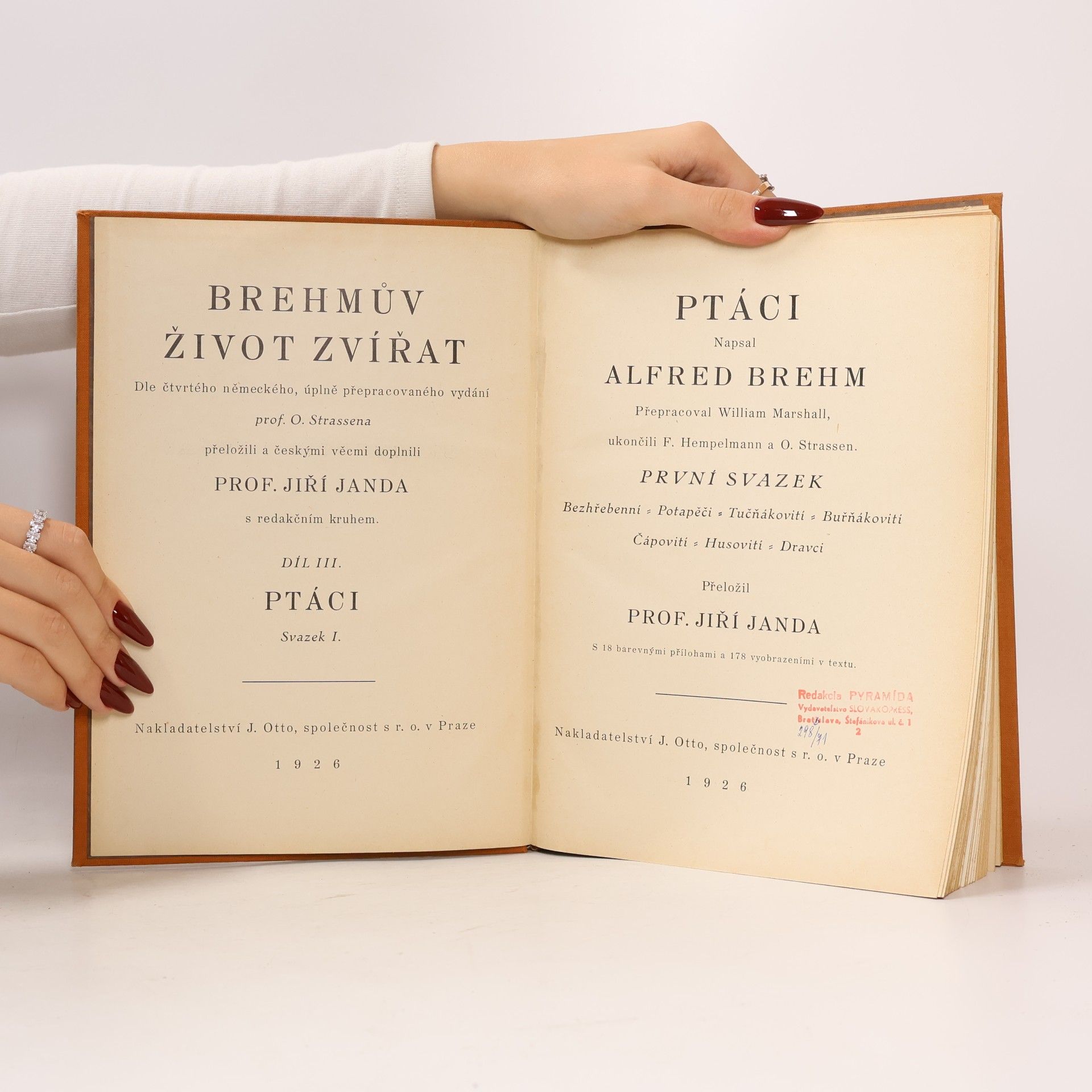 Alfred Edmund Brehm Brehmův život zvířat. Díl III. Ptáci 1