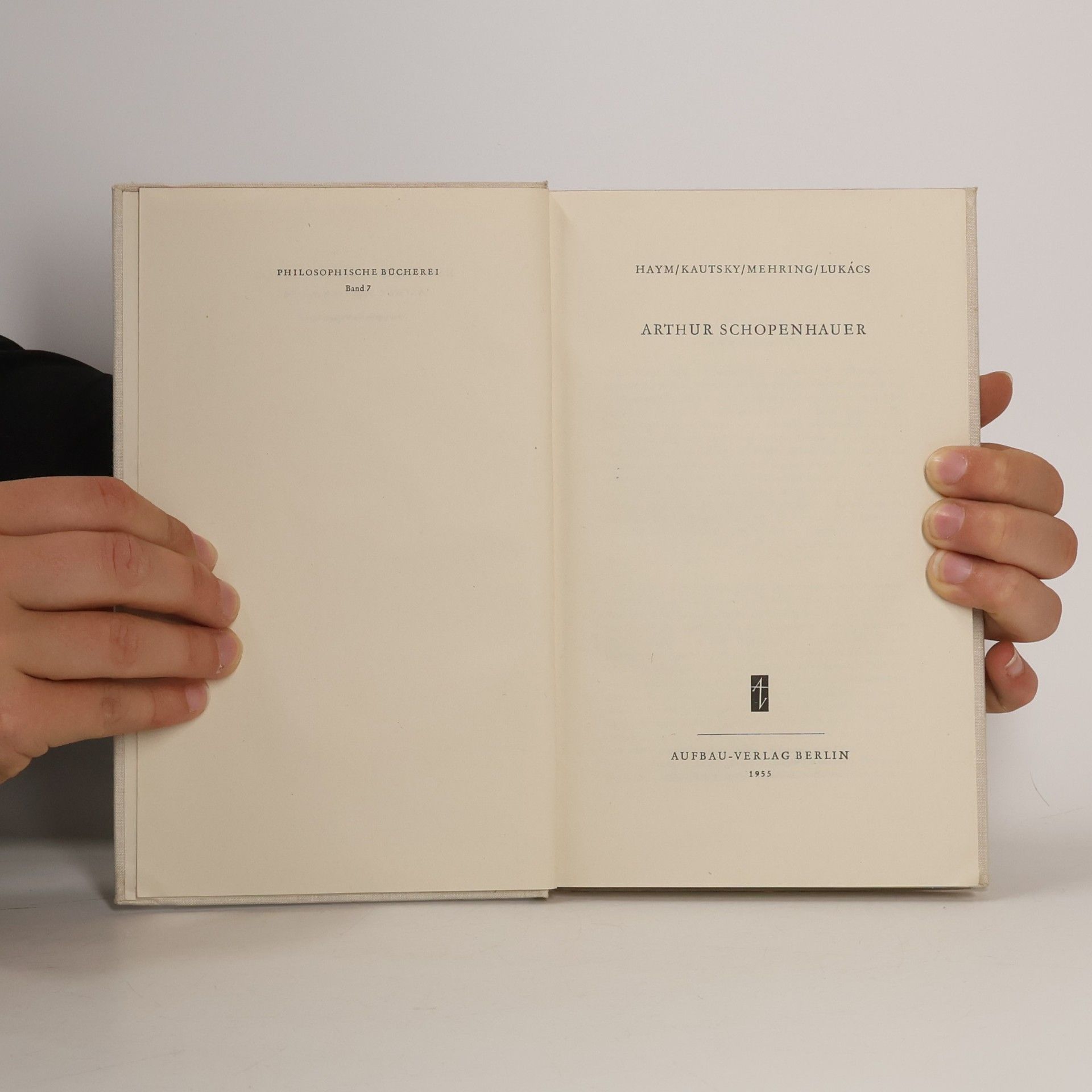 Rudolf Haym Arthur Schopenhauer