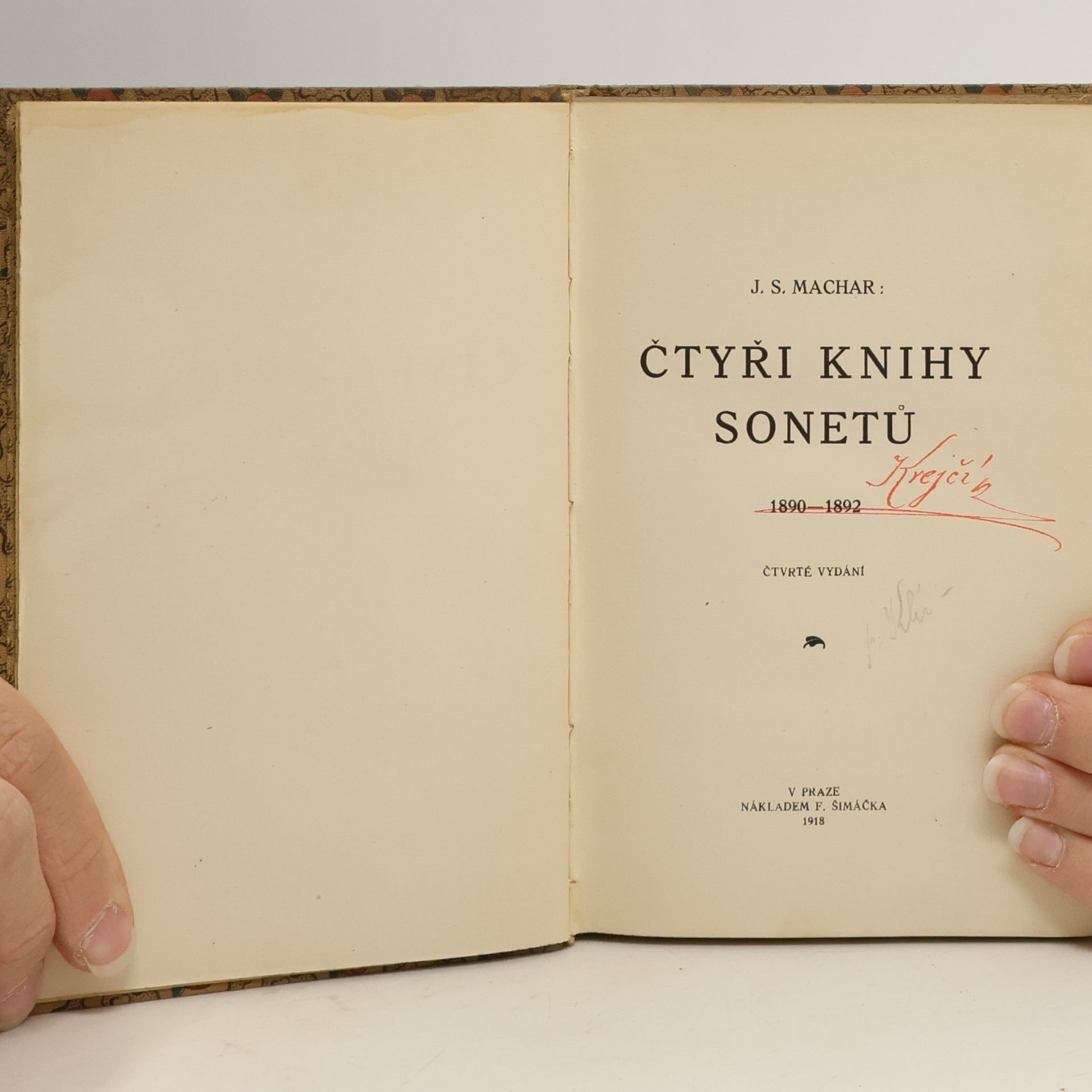 Josef Svatopluk Machar Čtyři knihy sonetů