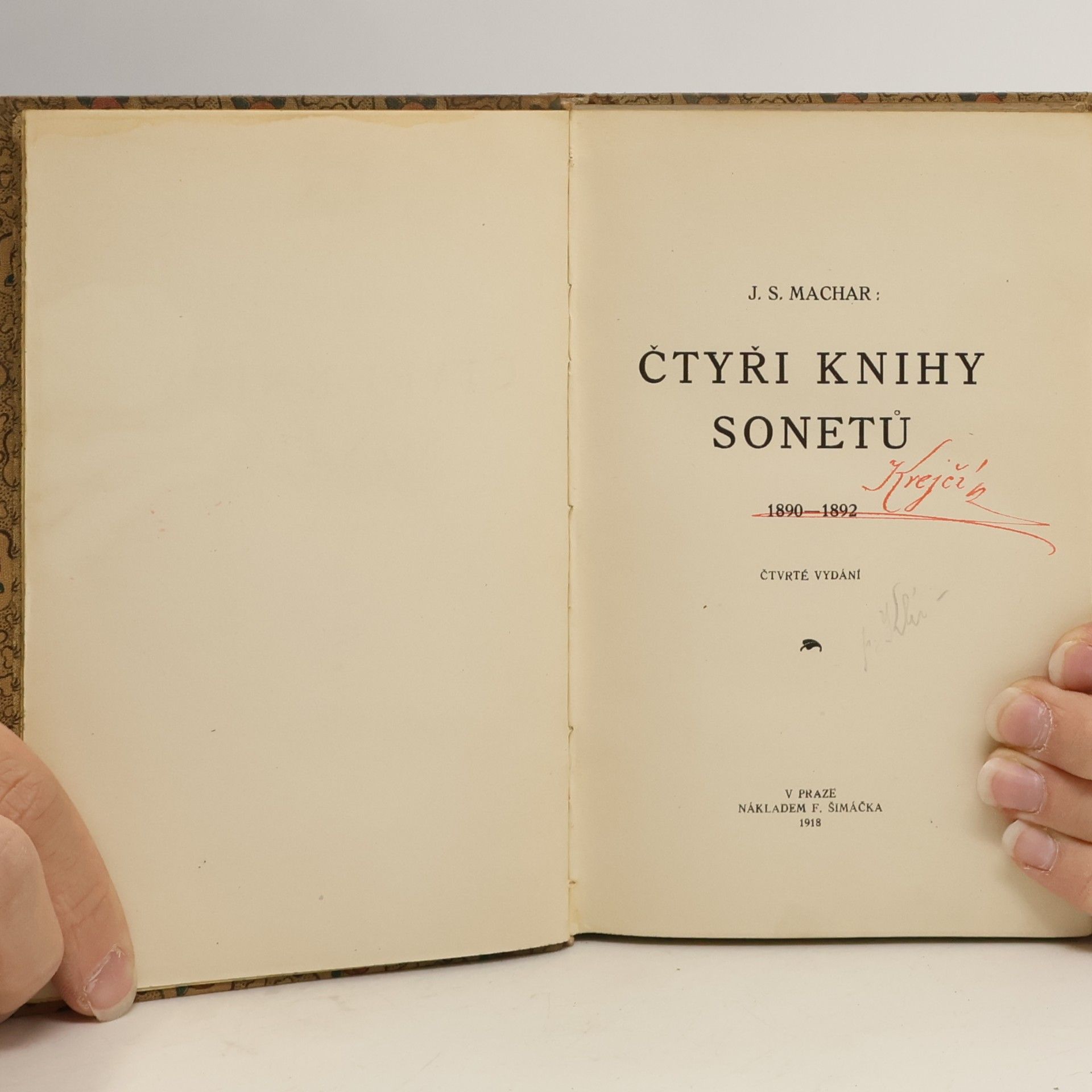 Josef Svatopluk Machar Čtyři knihy sonetů