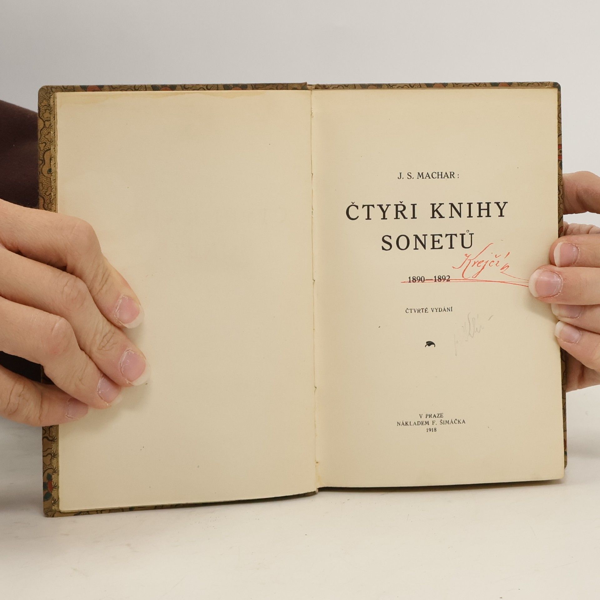 Josef Svatopluk Machar Čtyři knihy sonetů