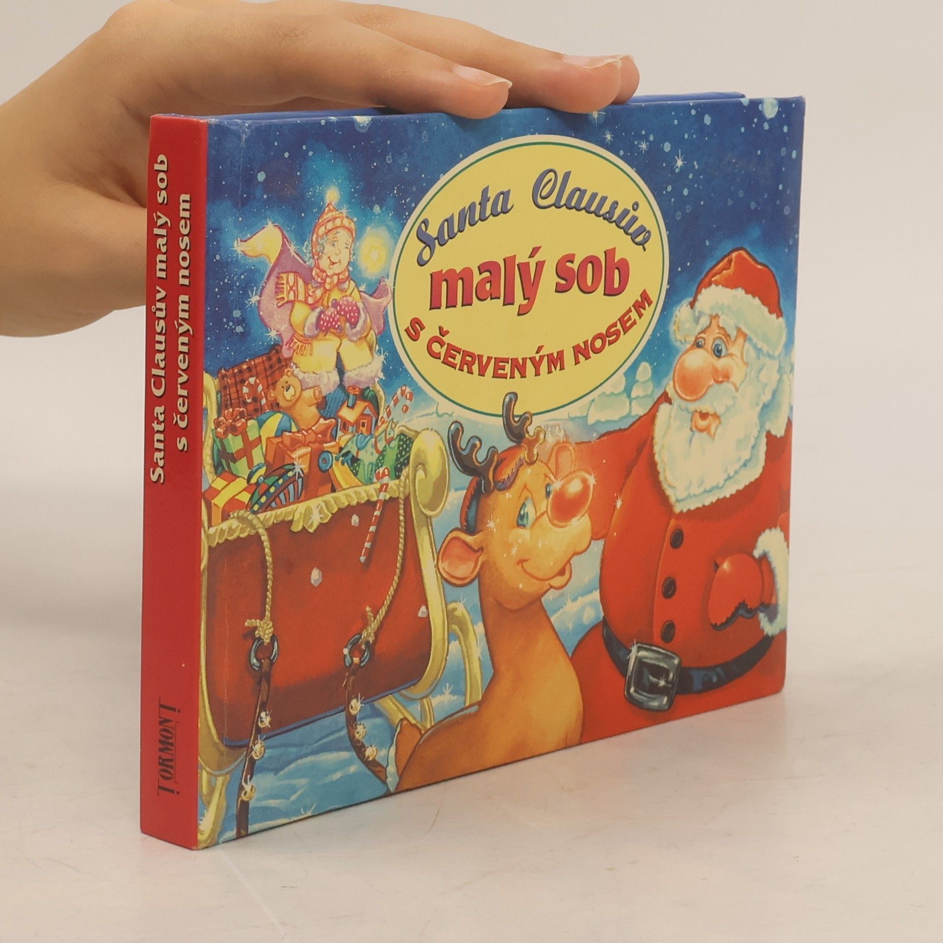 Santa Clausův malý sob s červeným nosem