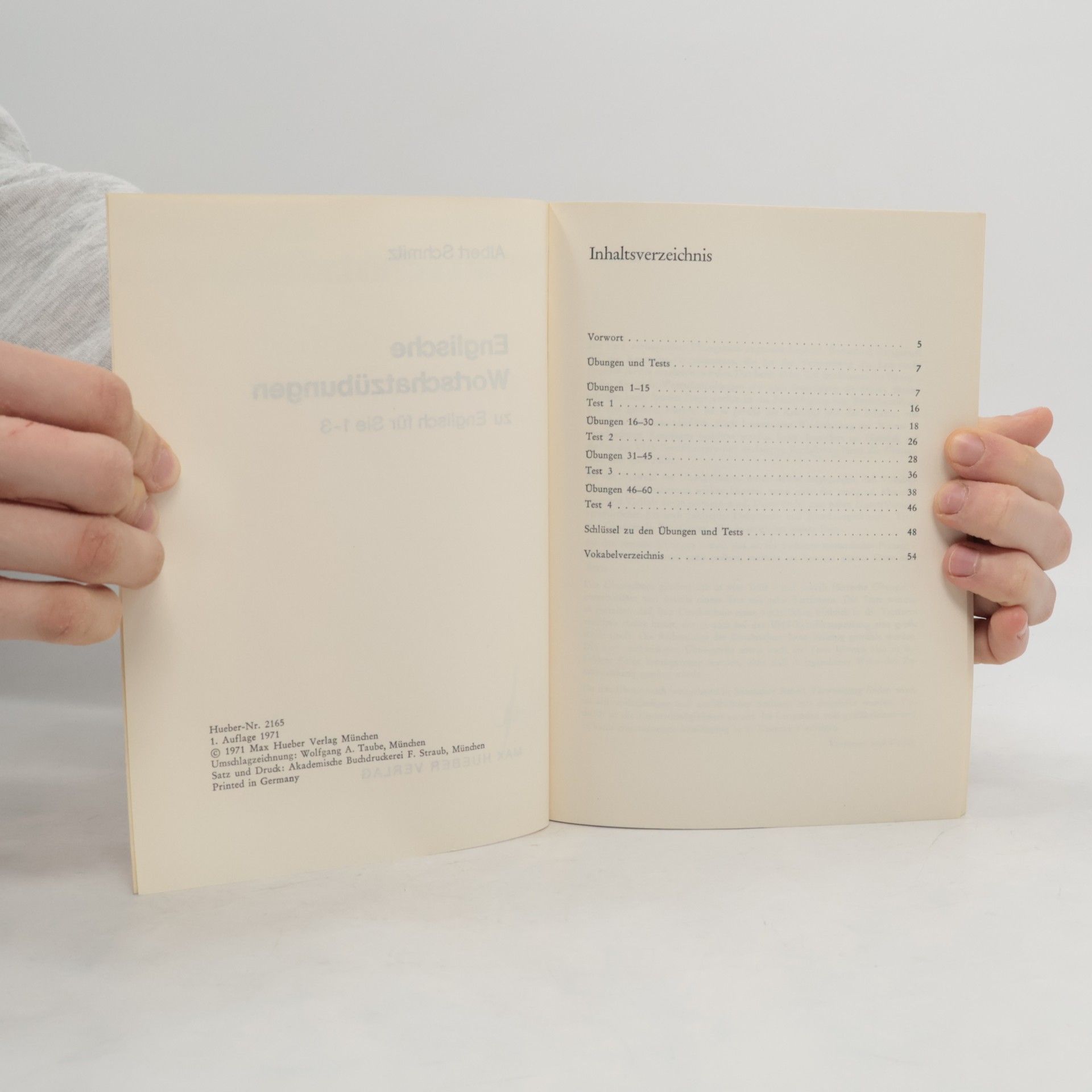 Albert Schmitz Englische Wortschatzübungen