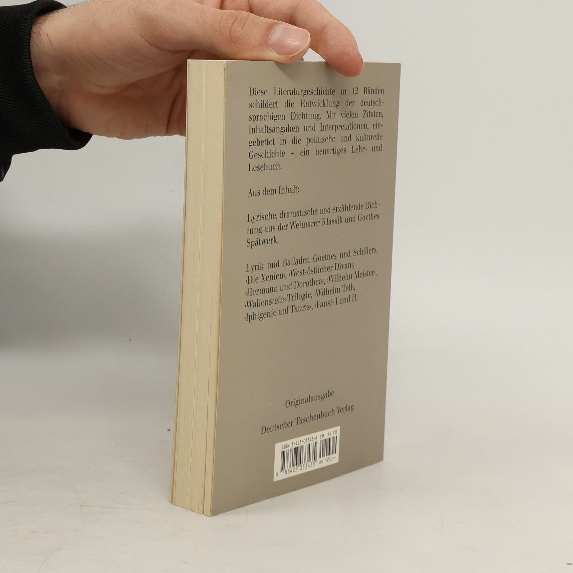 Ernst Borries Deutsche Literaturgeschichte. Band 3, Die Weimarer Klassik, Goethes Spätwerk