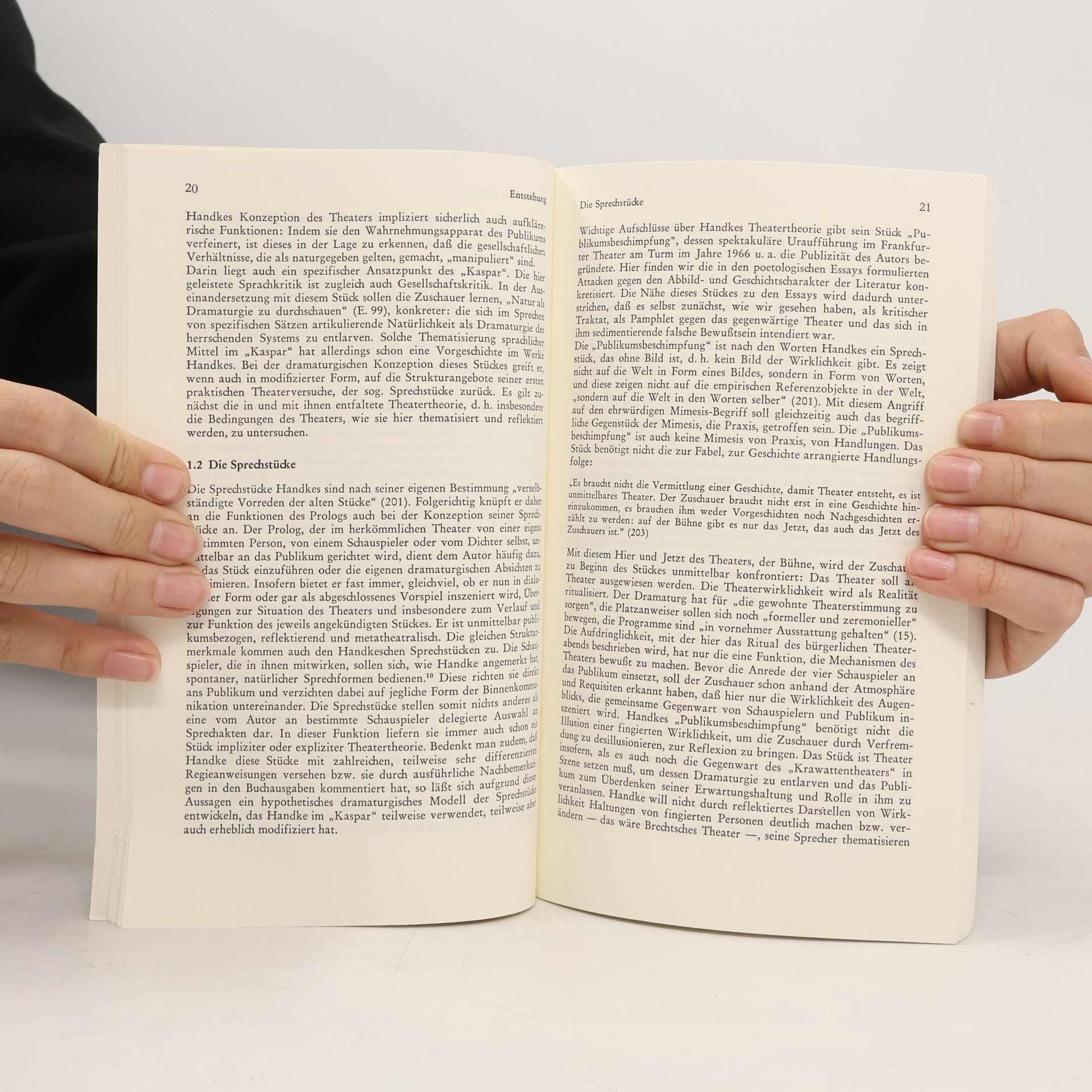 Peter Bekes Peter Handke, Kaspar, Sprache als Folter