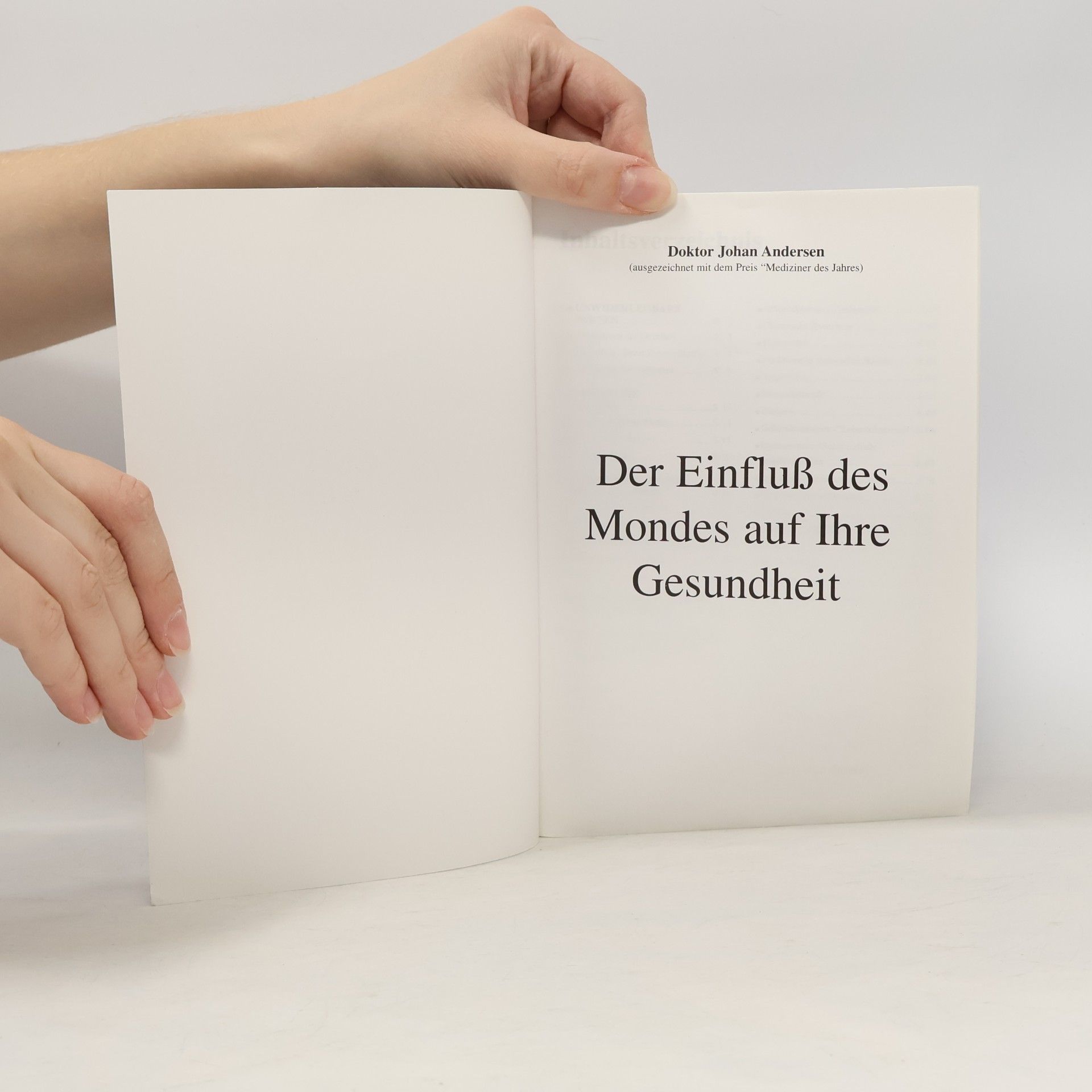 Johan Andersen Der Einfluss des Mondes auf Ihre Gesundheit