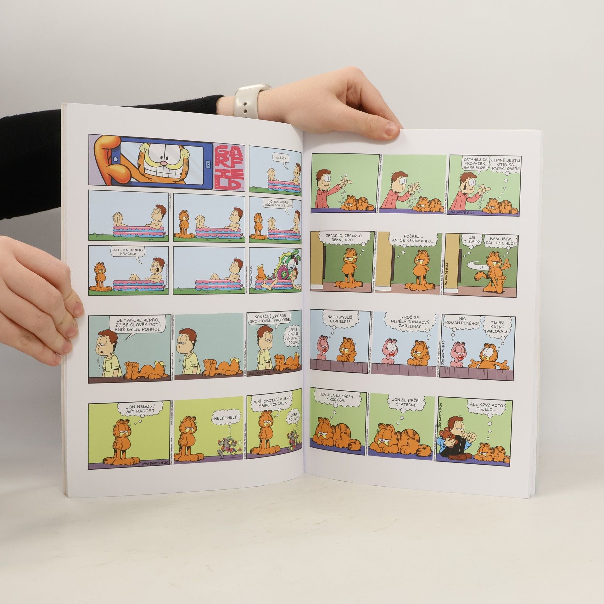 Jim Davis Garfield chodí spát se slepicemi