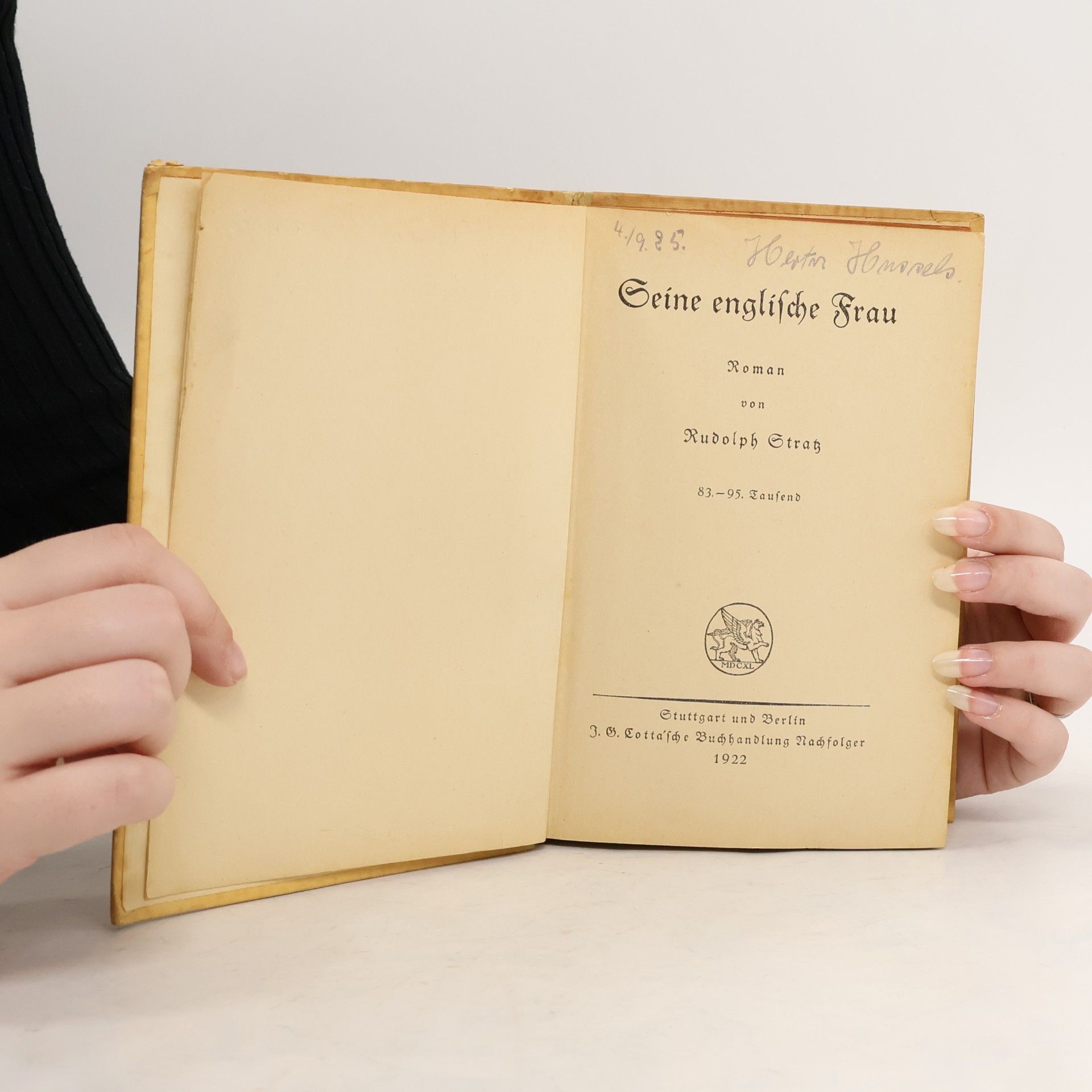 Rudolph Stratz Seine englische Frau