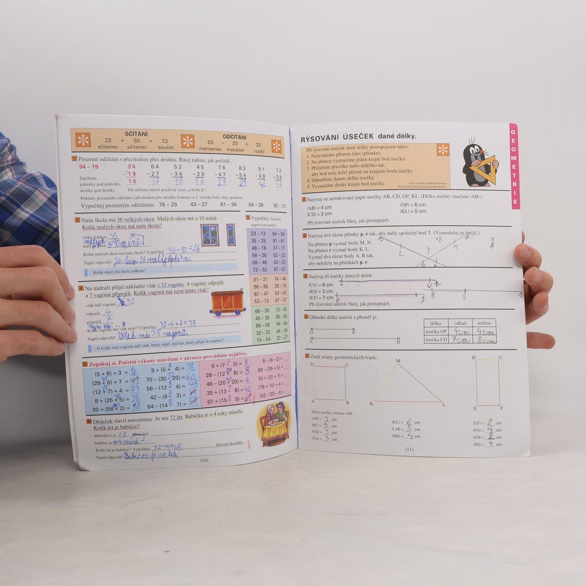 Zdeněk Miler Matematika 6. Sčítání a odčítání s přechodem desítky do 100, násobení a dělení 2, 3, 4