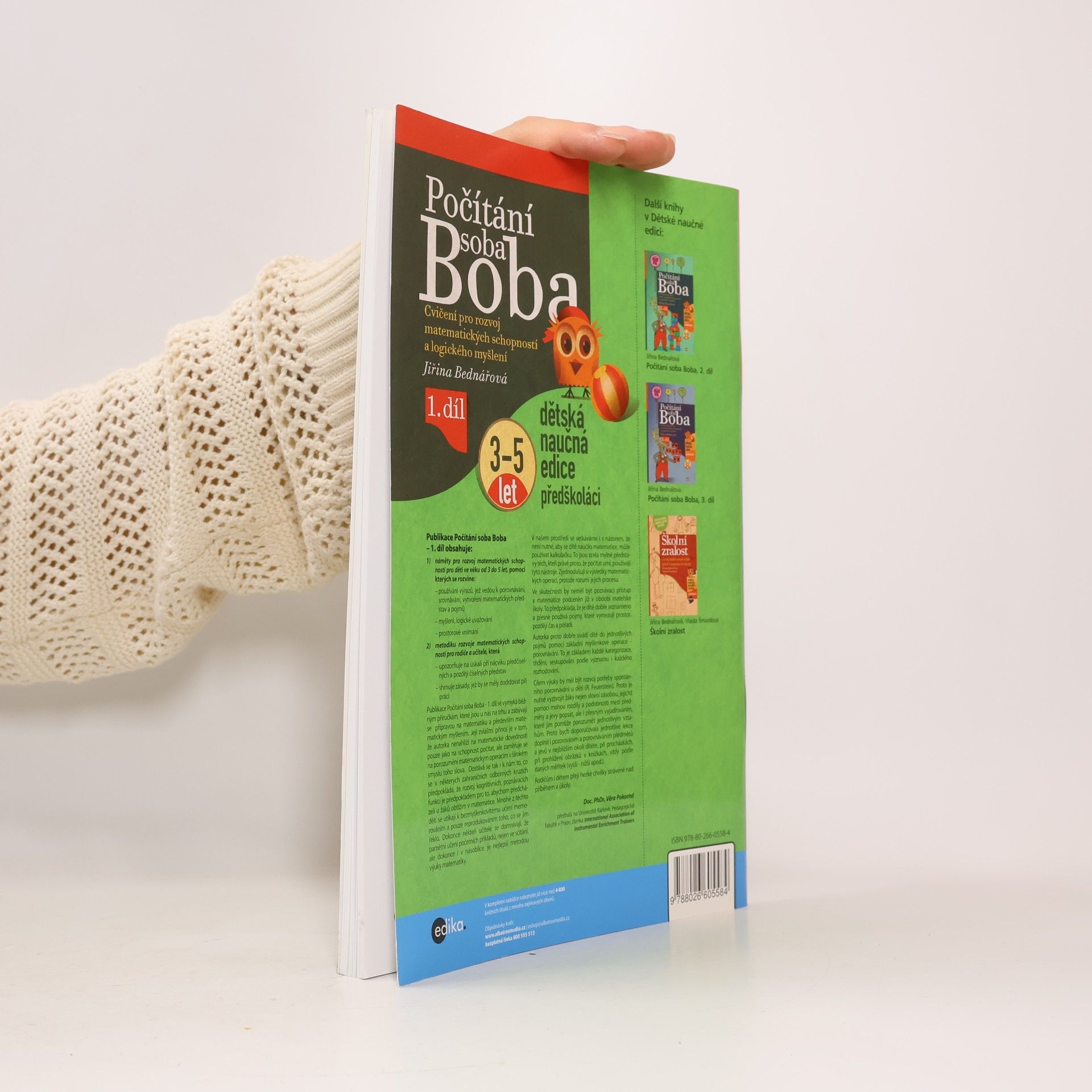 Jiřina Bednářová Počítání soba Boba. 1. díl, Cvičení pro rozvoj matematických schopností a logického myšlení pro děti od 3 do 5 let