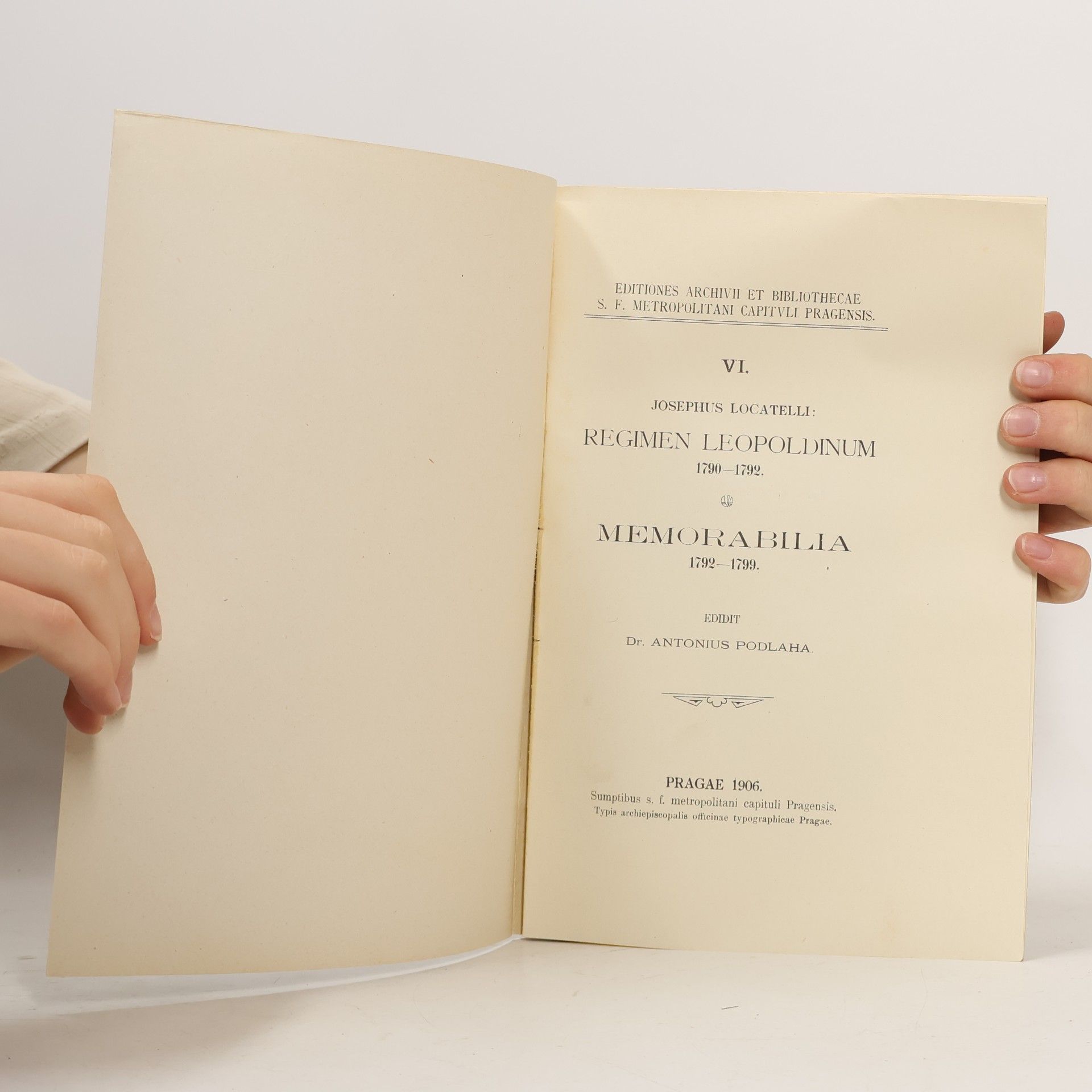 Josephus Locatelli Regimen Leopoldinum / Memorabilia