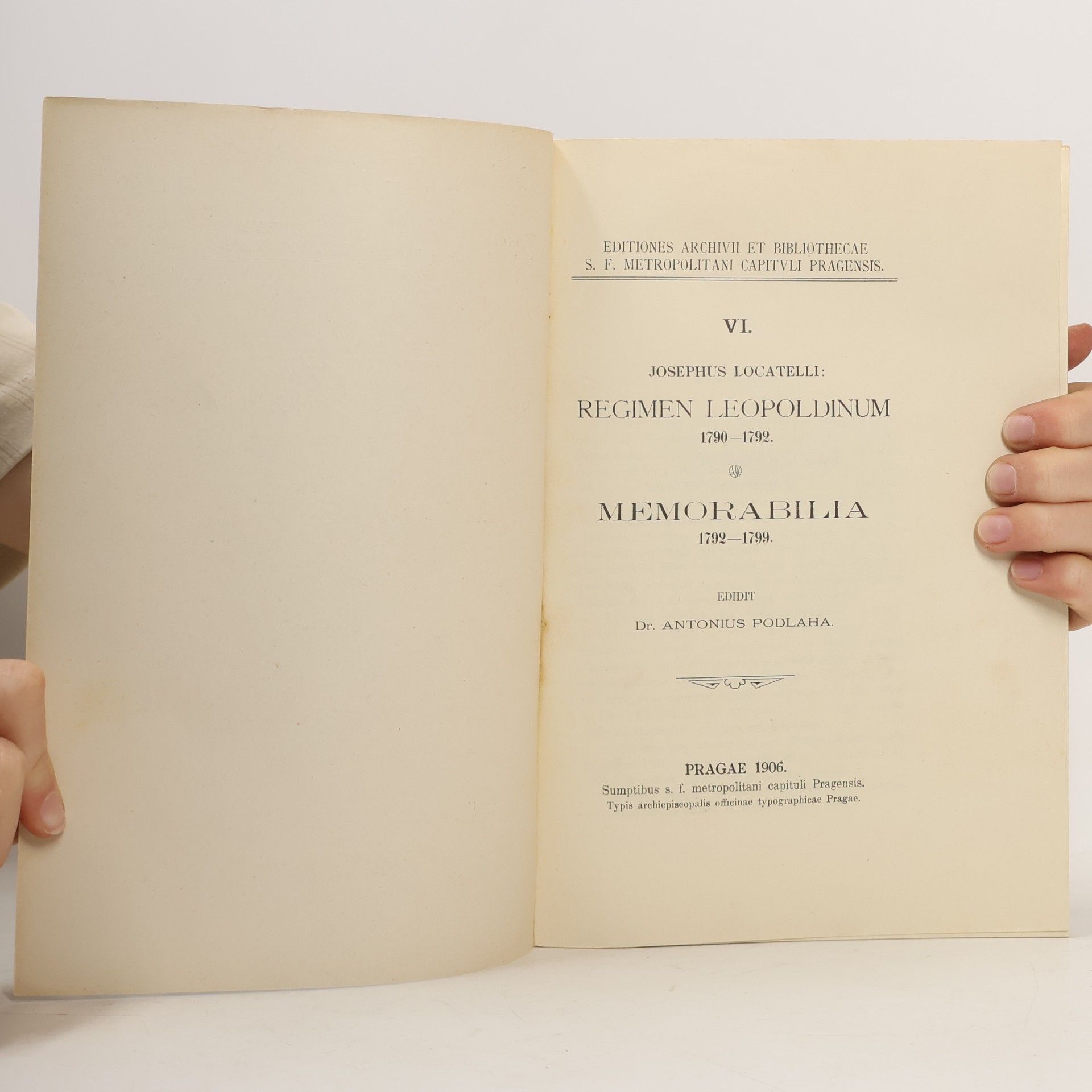 Josephus Locatelli Regimen Leopoldinum 1790-1792. Memorabilia 1792-1799