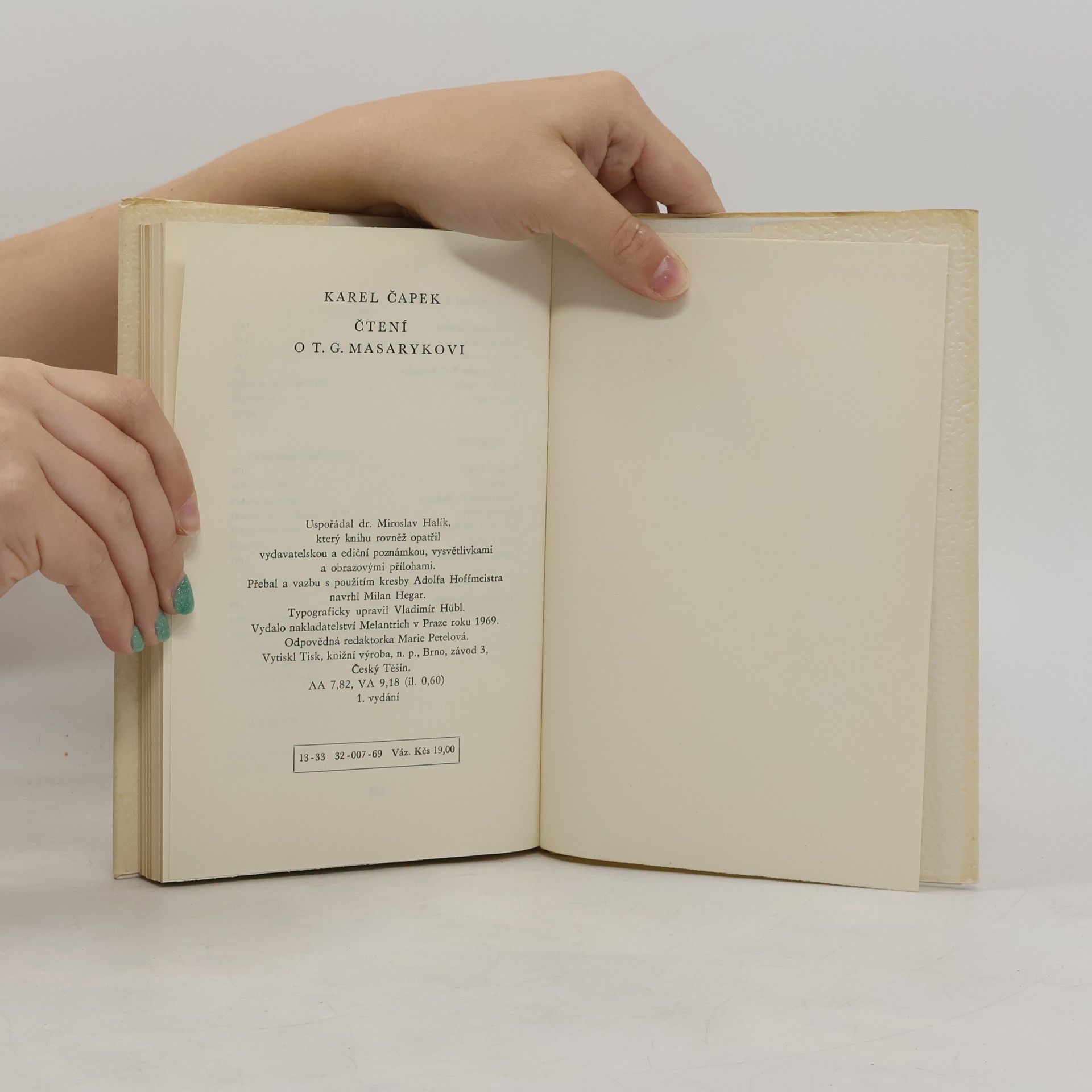 Karel Čapek Čtení o T. G. Masarykovi