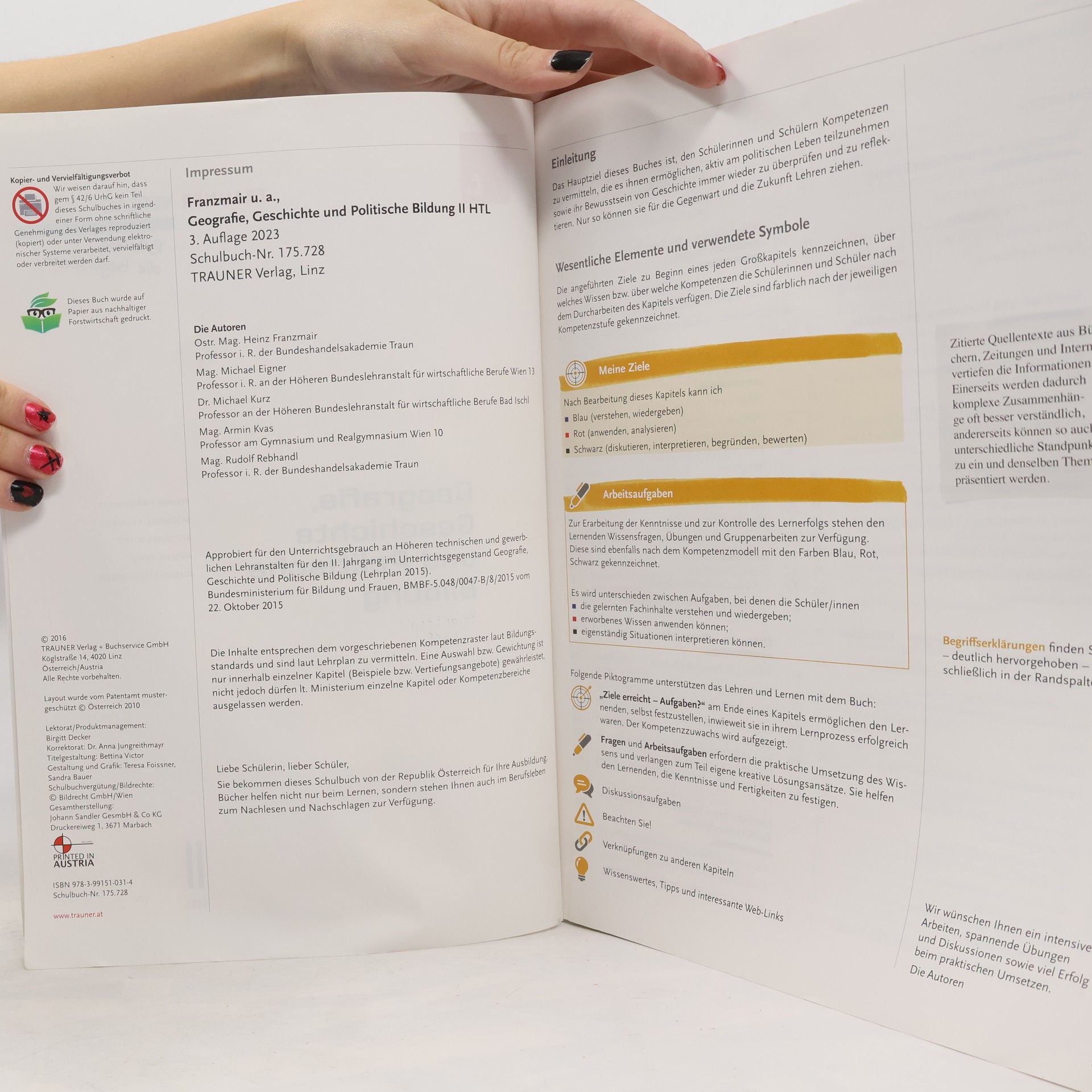 Heinz Franzmair Geografie, Geschichte und Politische Bildung II HTL
