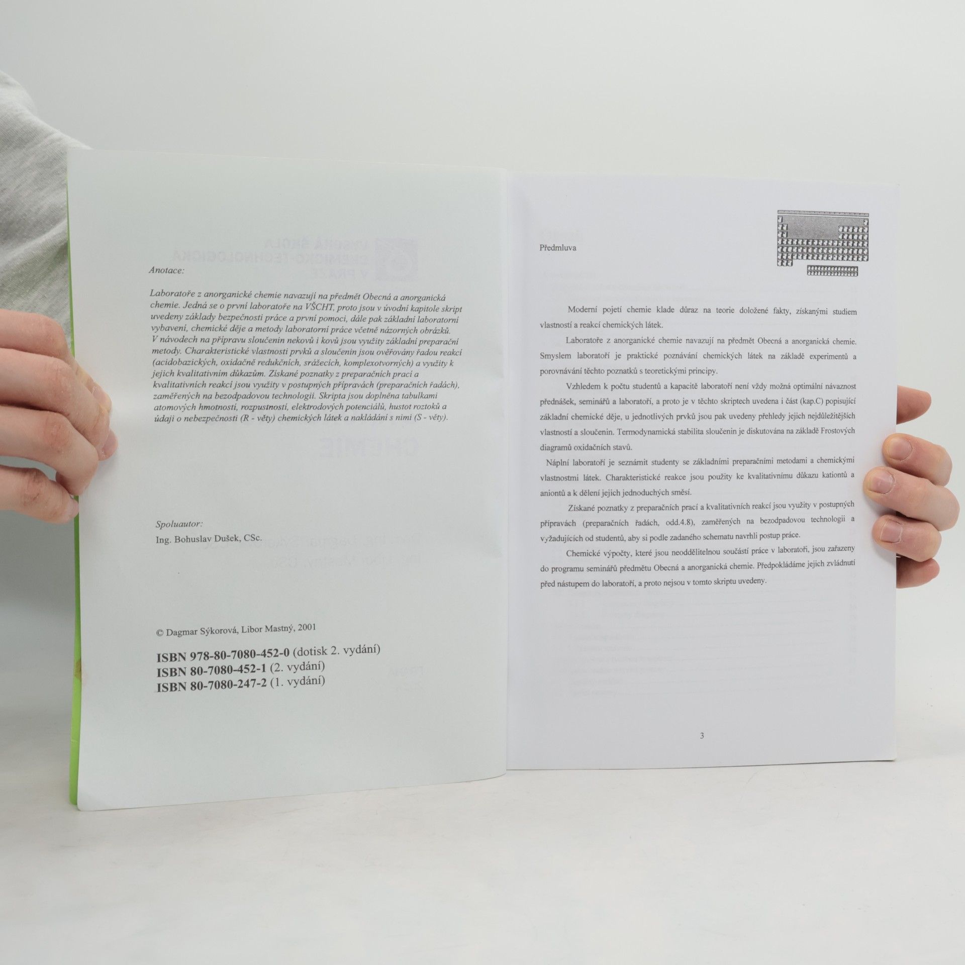 Dagmar Sýkorová Návody pro laboratoře z anorganické chemie