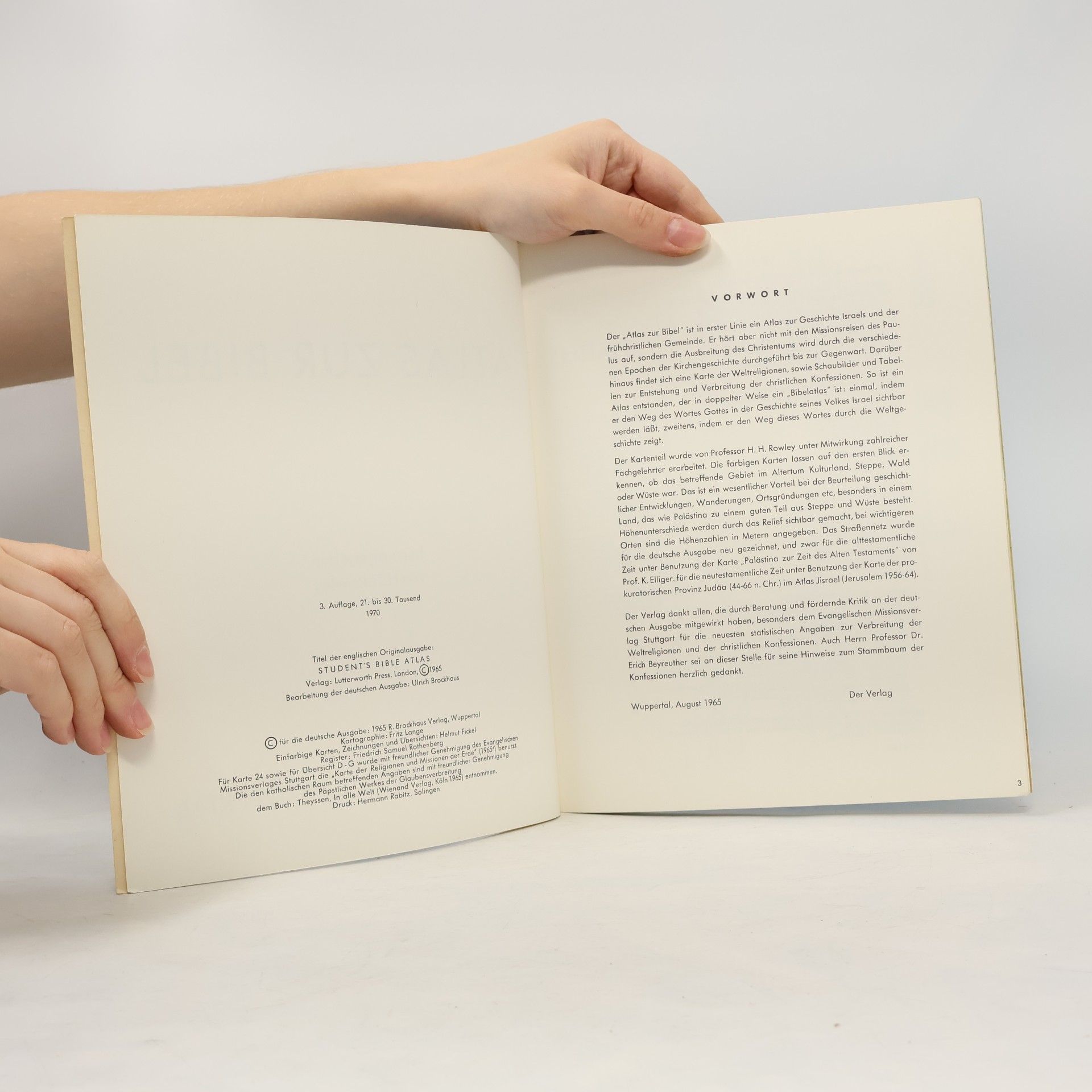 Harold H. Rowley Atlas zur Bibel