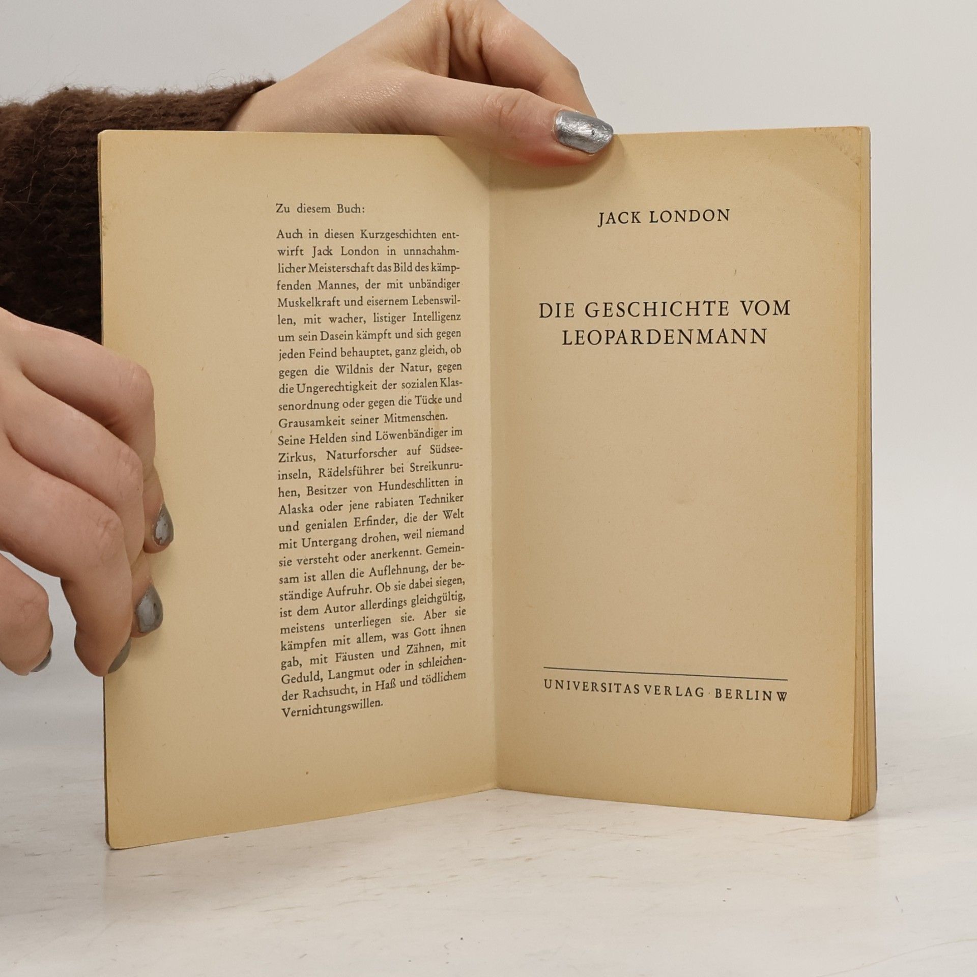 Jack London Die Geschichte vom Leopardenmann