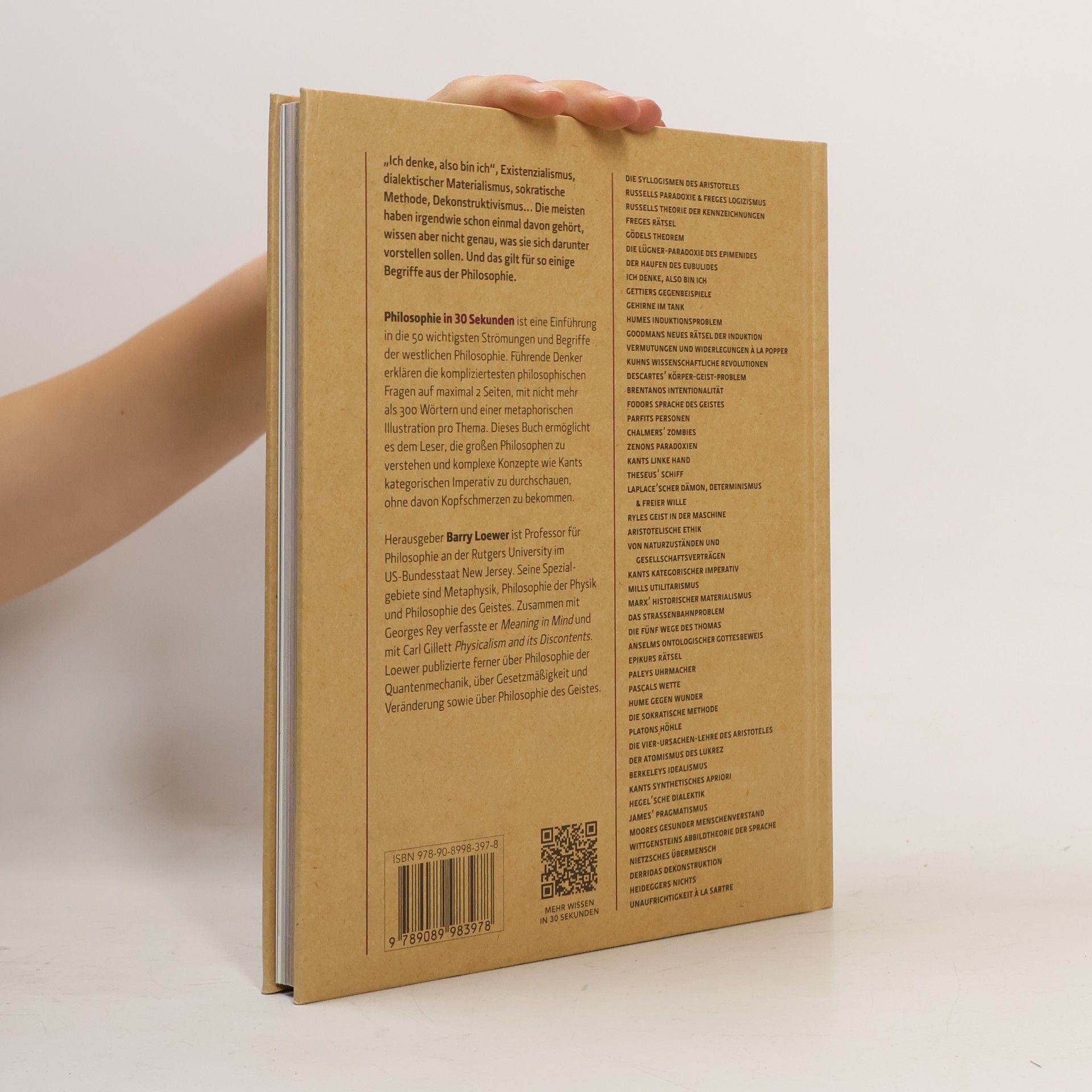 Barry Loewer Philosophie in 30 Sekunden: Die wichtigsten Strömungen aus der Geschichte der Weltanschauungen