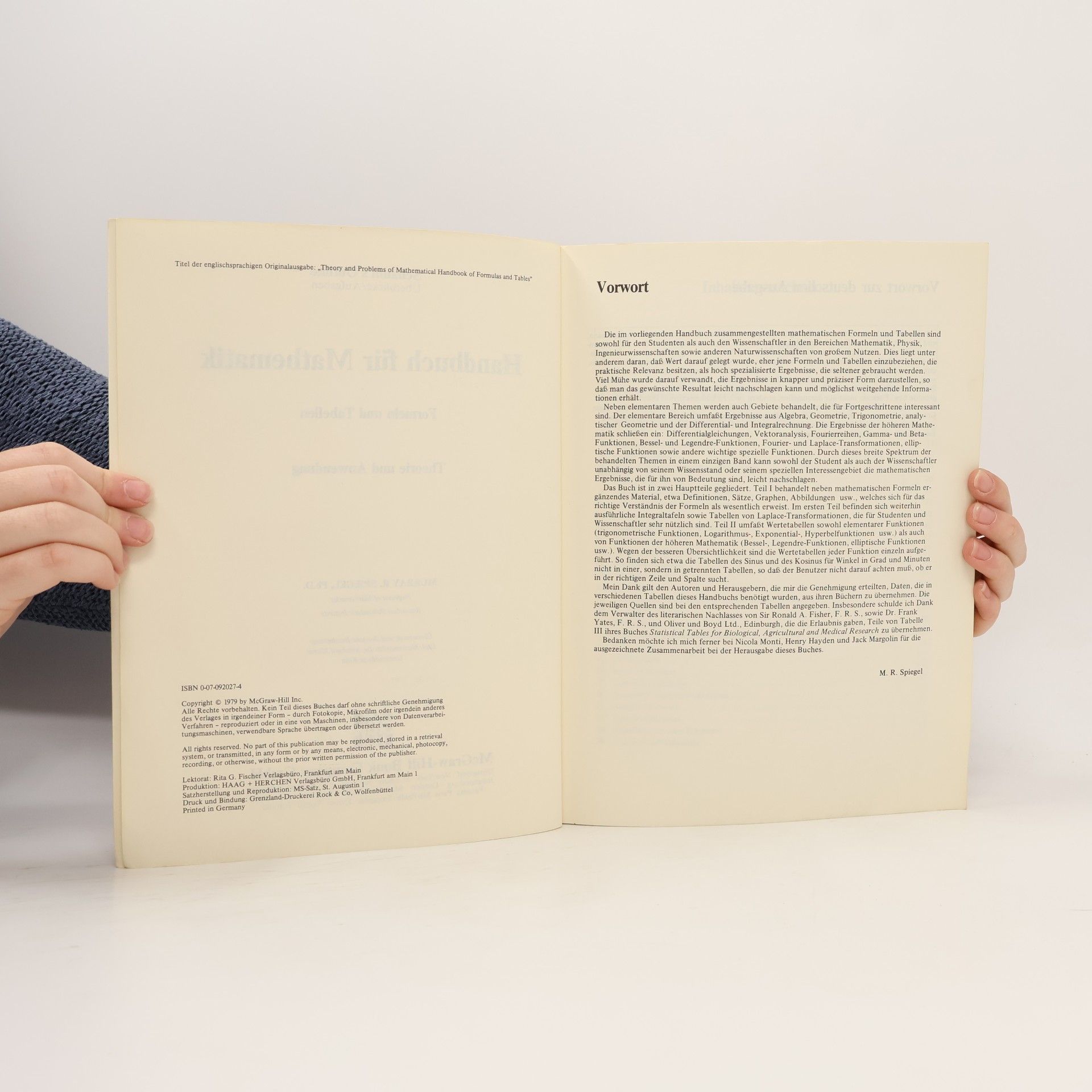 Murray R. Spiegel Handbuch für Mathematik