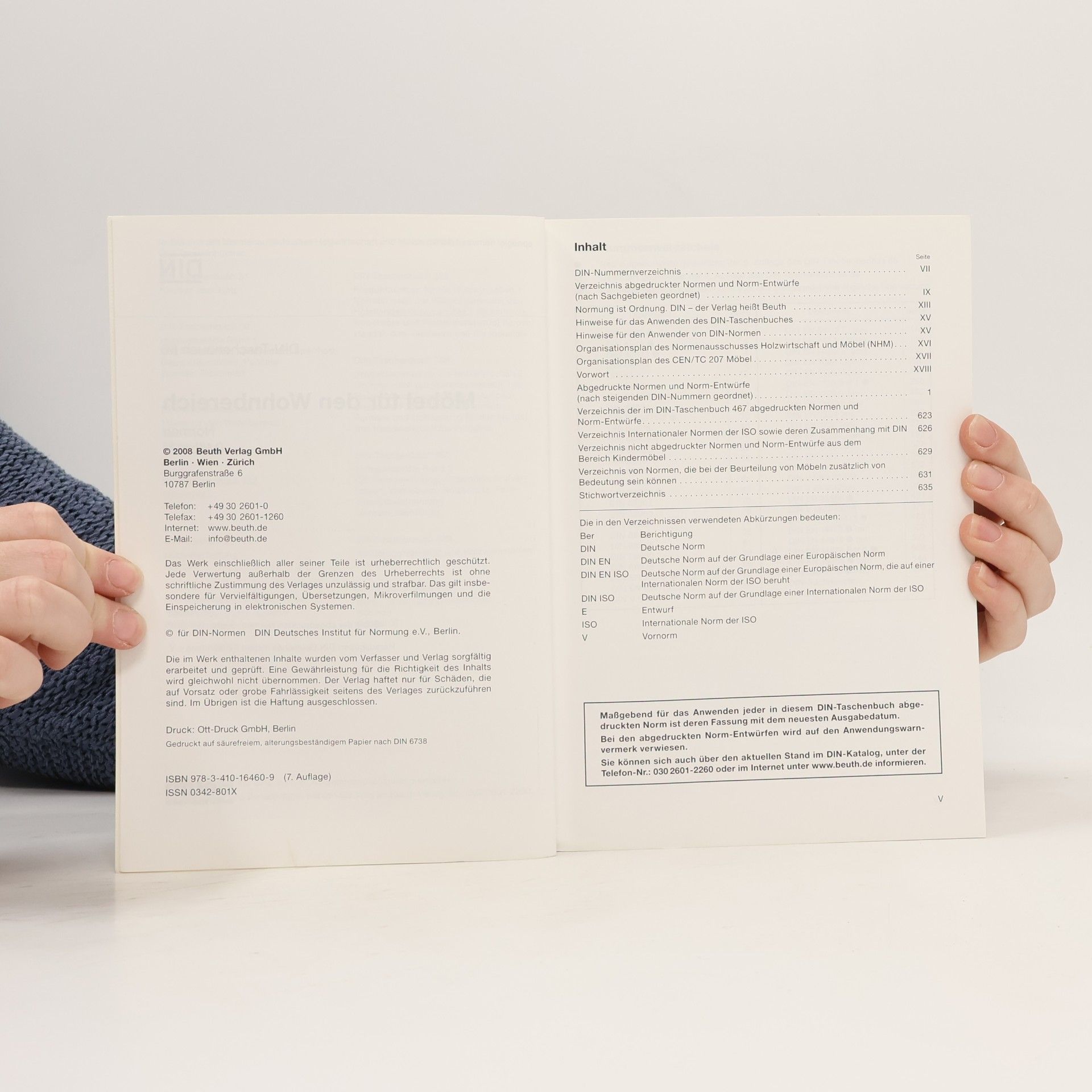 DIN-Taschenbuch - 66: Möbel für den Wohnbereich