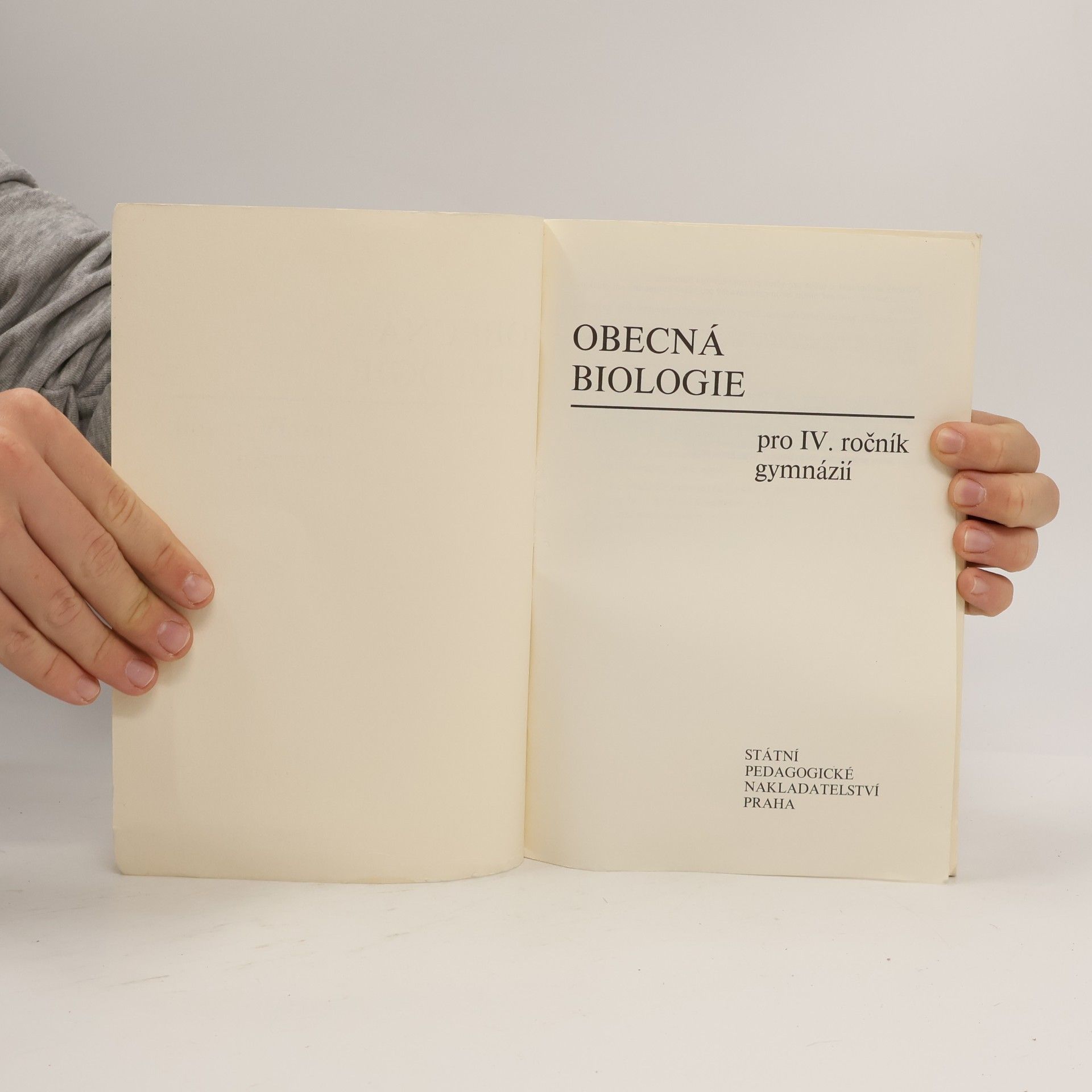 Ivan Boháč Obecná biologie pro IV. ročník gymnázií