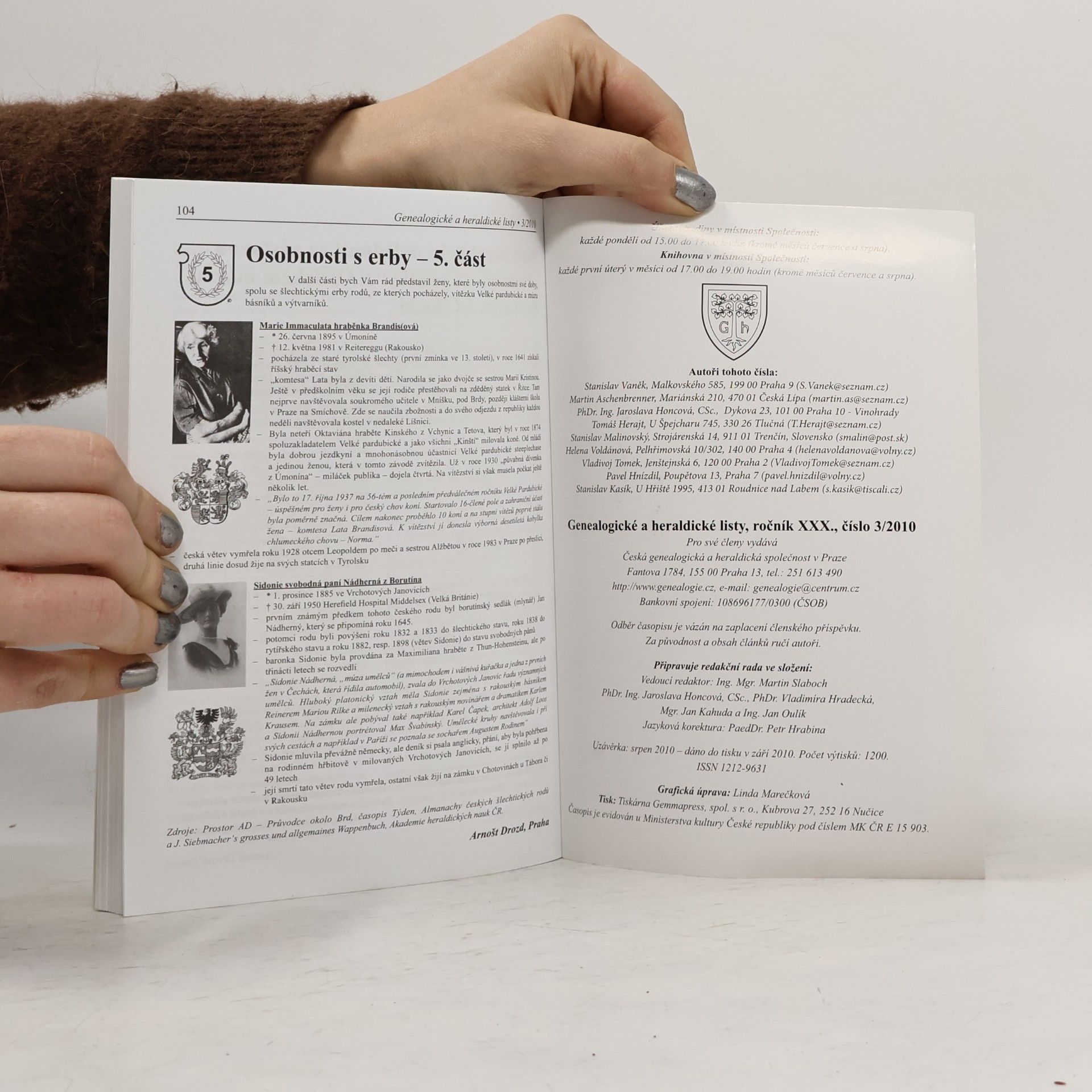 Autorenkollektiv Genealogické a heraldické listy (číslo 3/2010, ročník 30.)