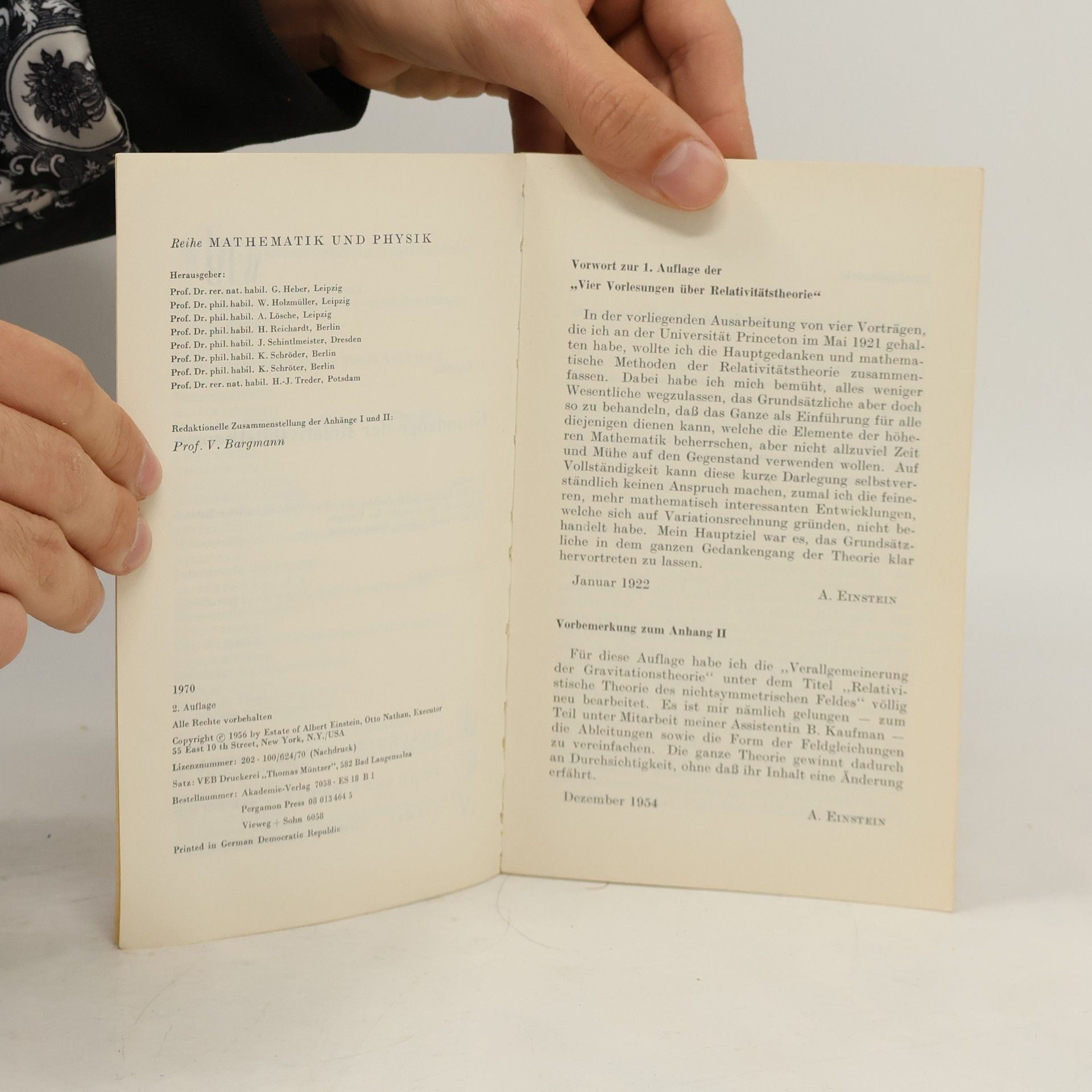 Albert Einstein Grundzüge der Relativitätstheorie