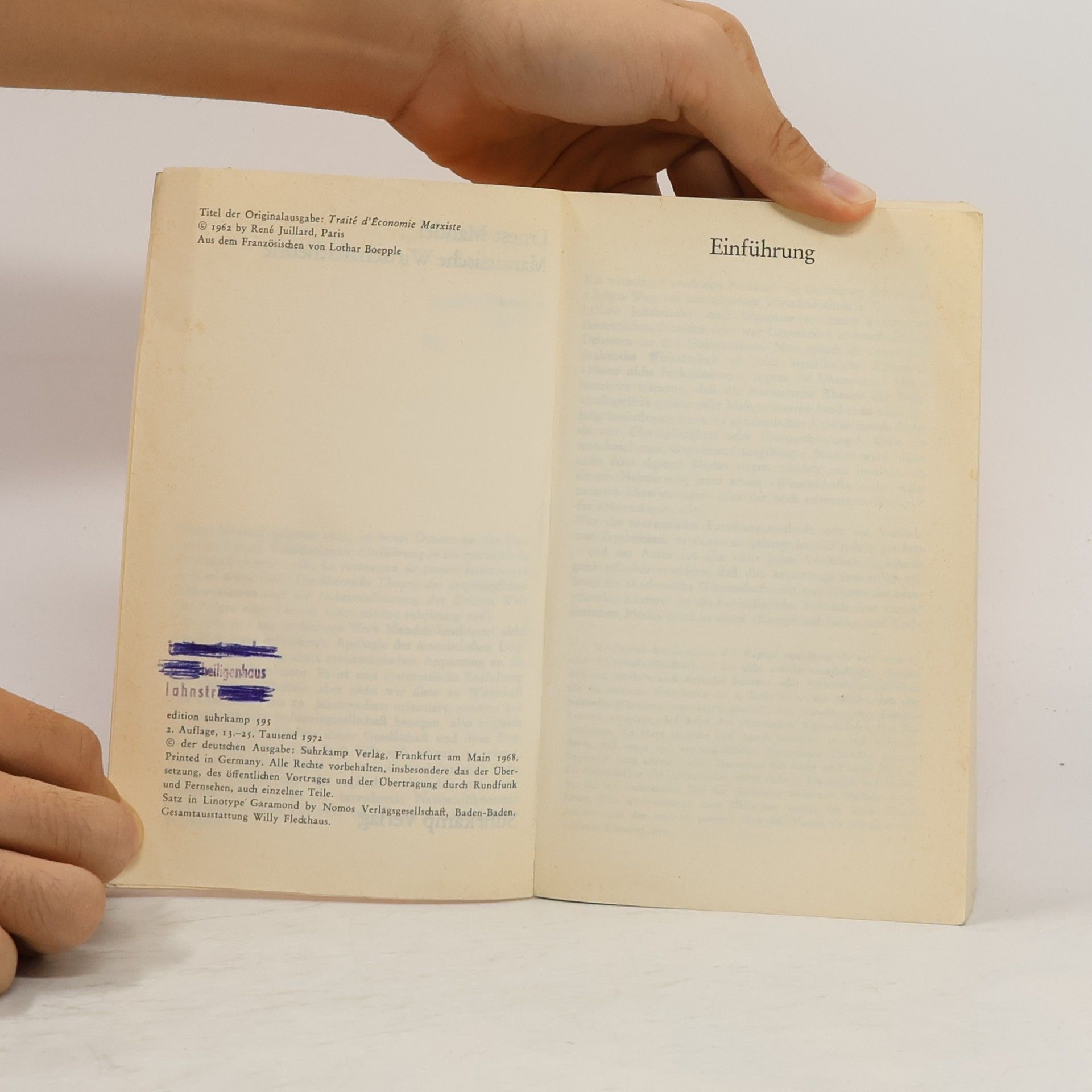 Ernest Mandel Marxistische Wirtschaftstheorie 1