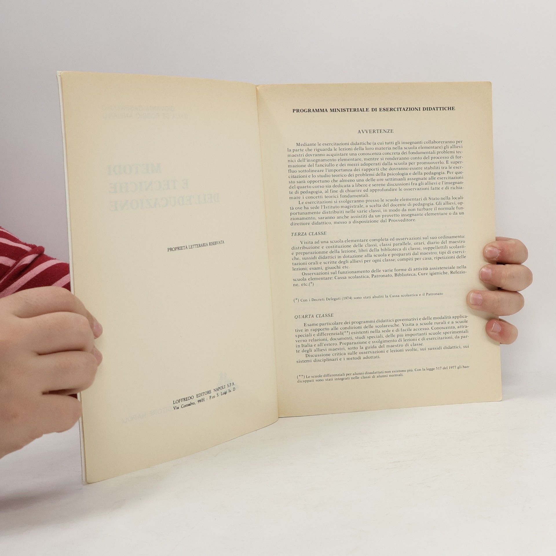 Giovanni Casertano Metodi e tecniche dell’educazione