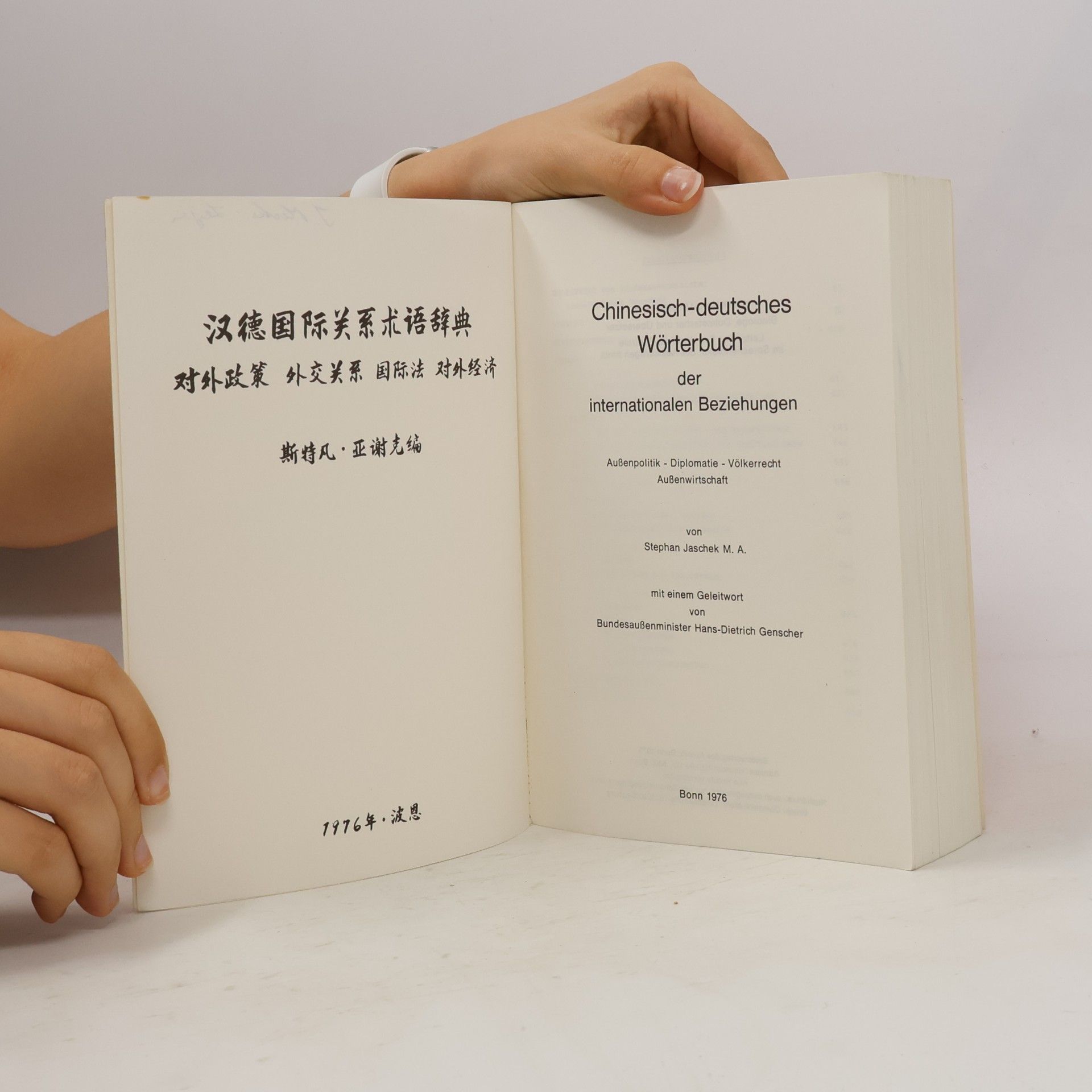 Stephan Jaschek Chinesisch-deutsches Wörterbuch der internationalen Beziehungen