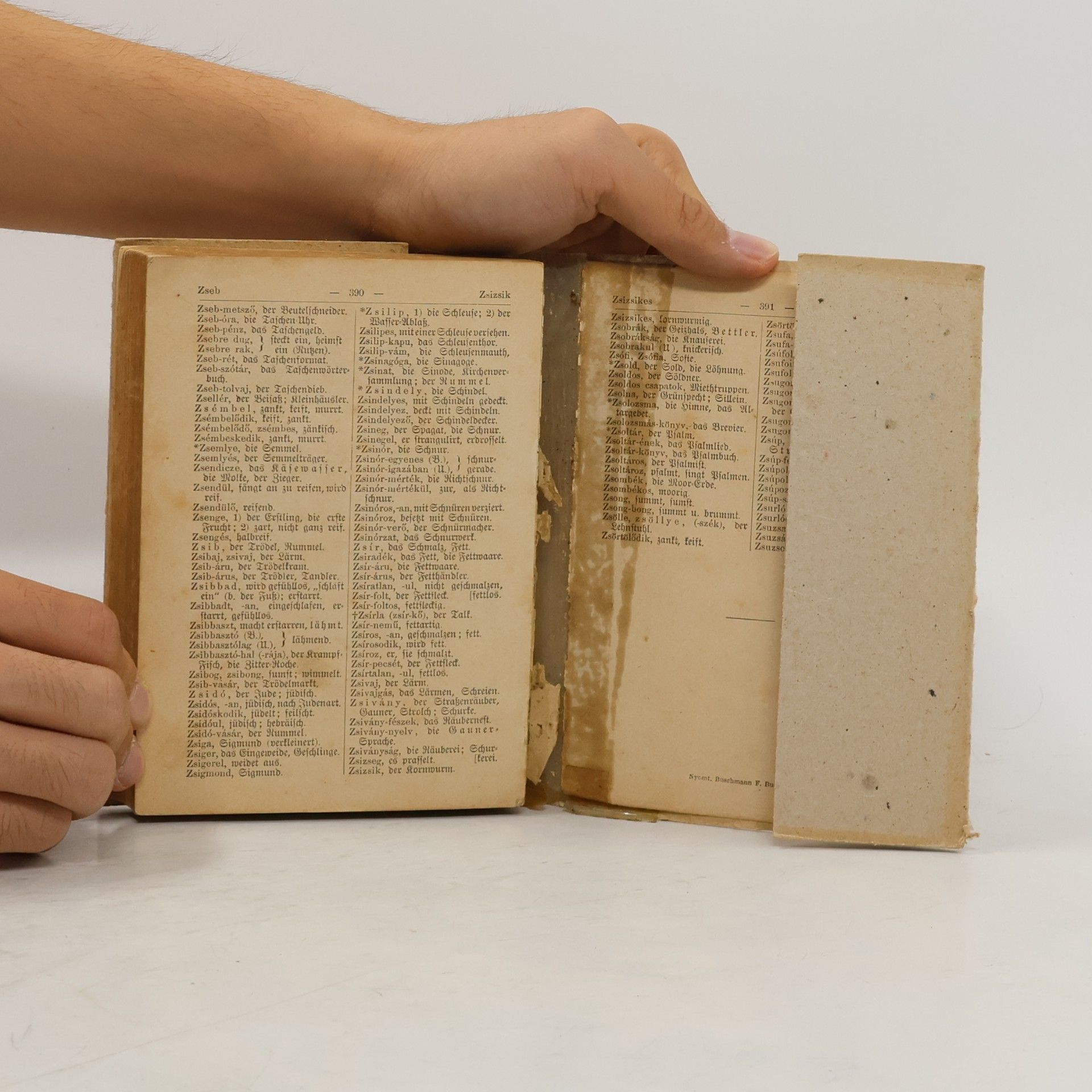 Ignaz Füredi Ungarisch-deutsches und Deutsch-ungarisches Taschen-Wörterbuch I.