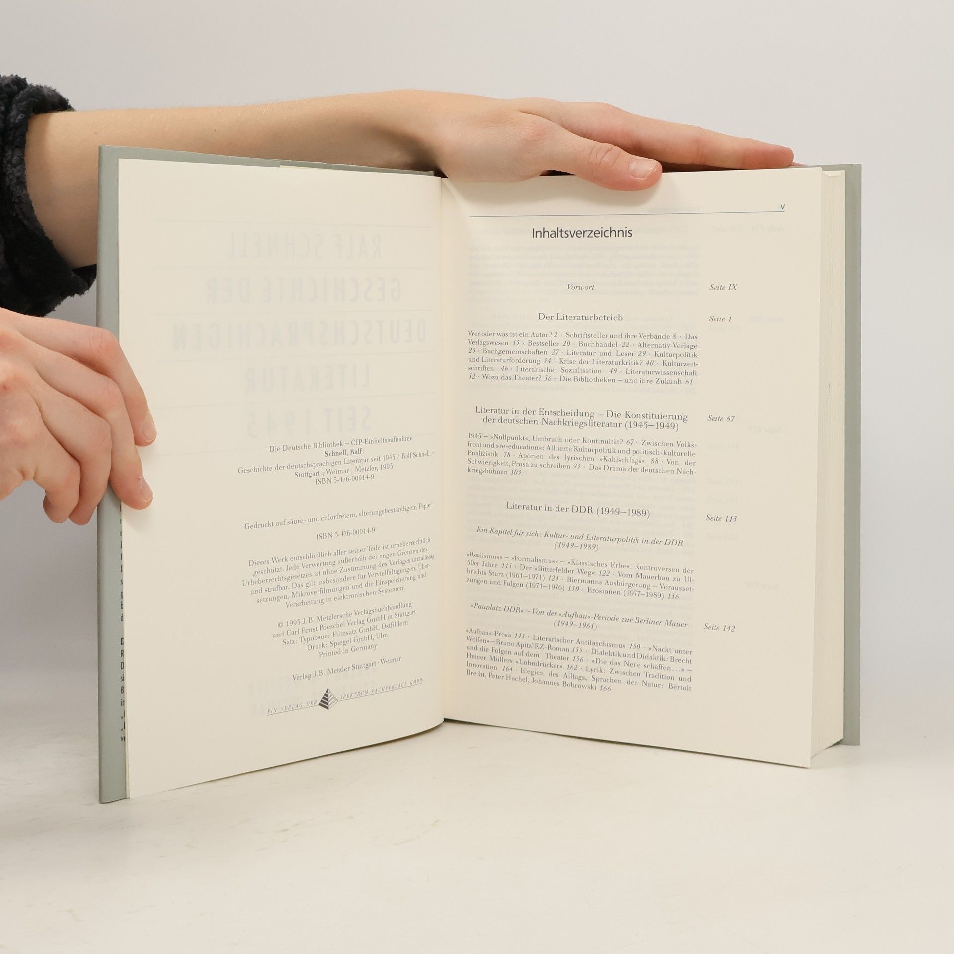 Ralf Schnell Geschichte der deutschsprachigen Literatur seit 1945