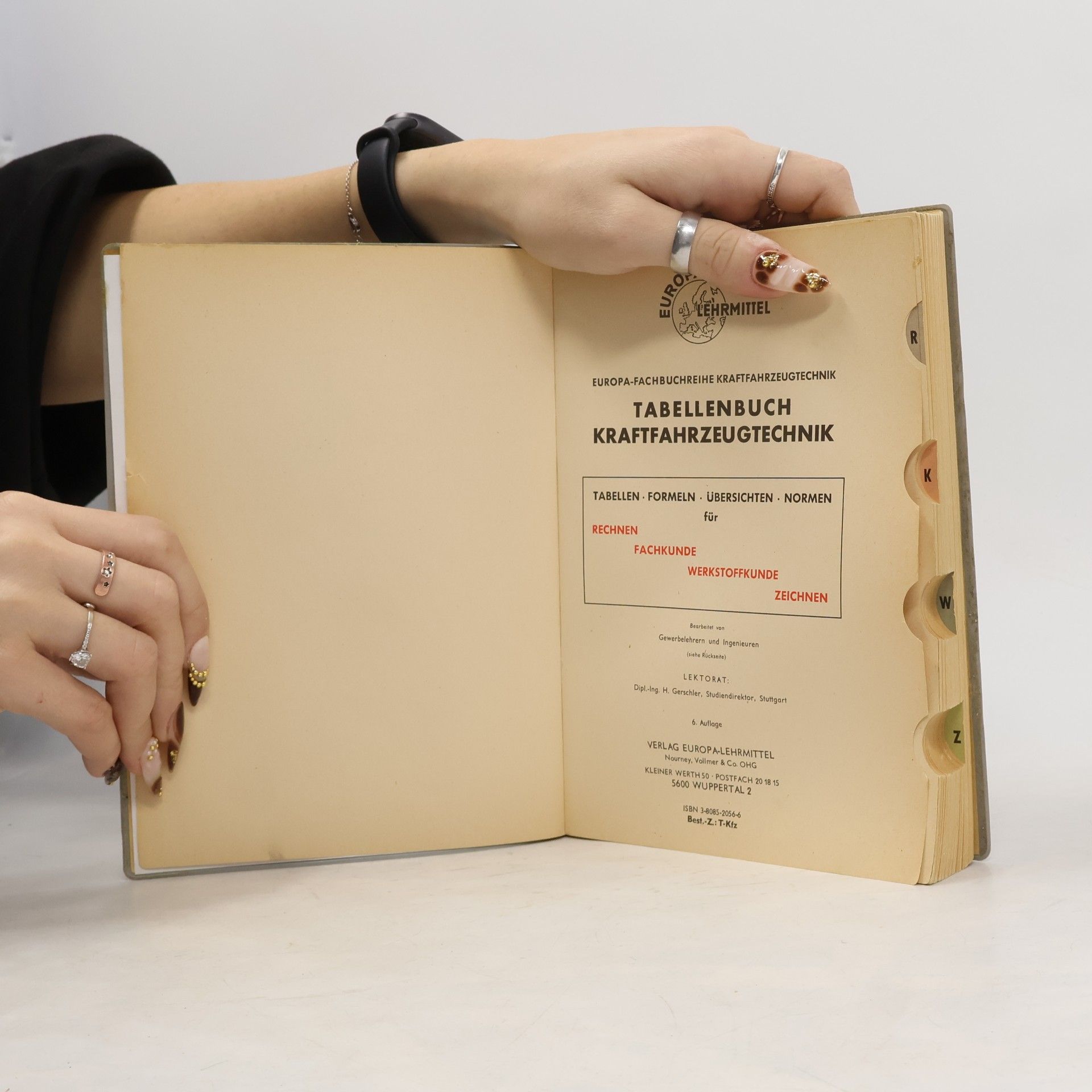 Hellmut Gerschler Tabellenbuch Kraftfahrzeugtechnik