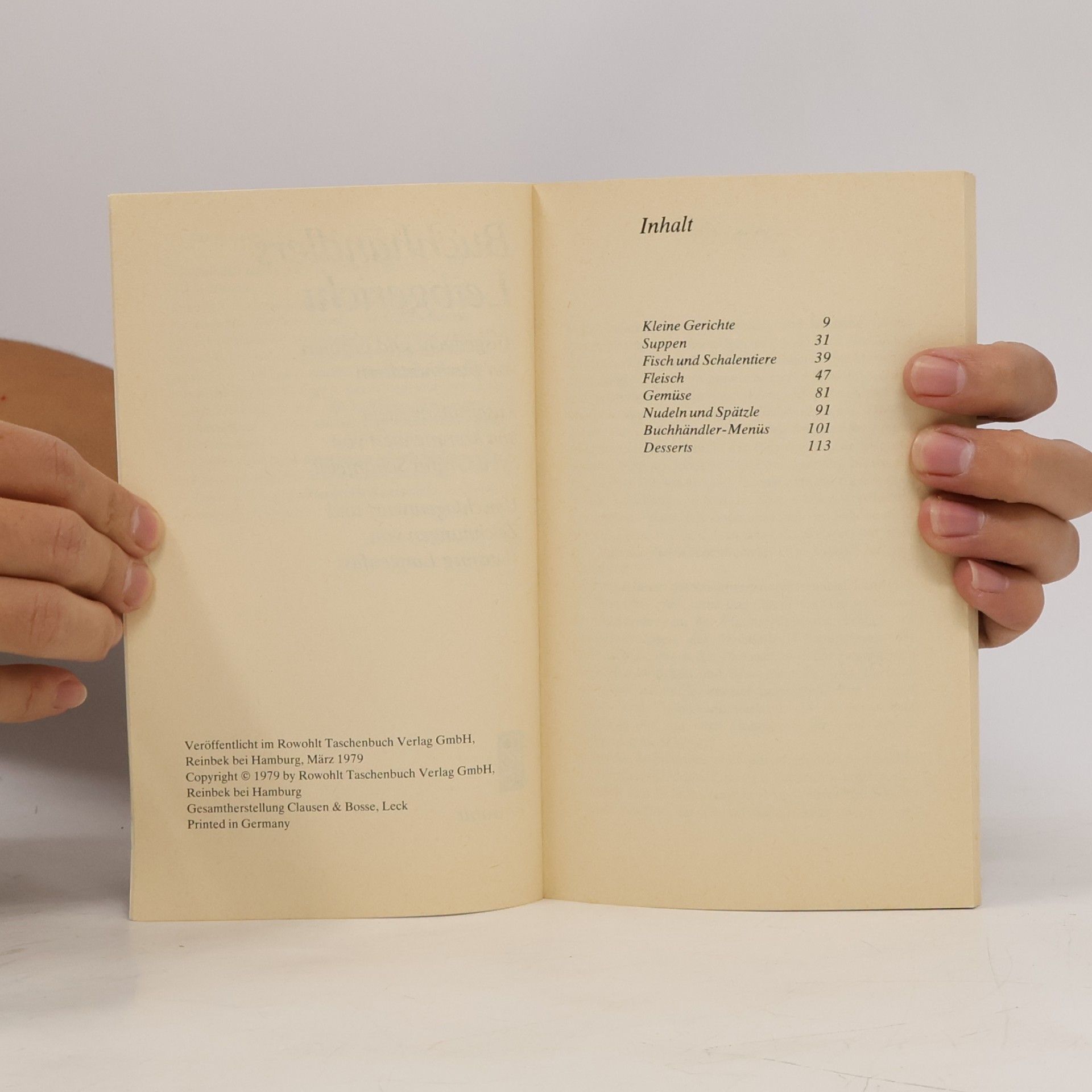 Sybil Schönfeldt Buchhändlers Leibgericht