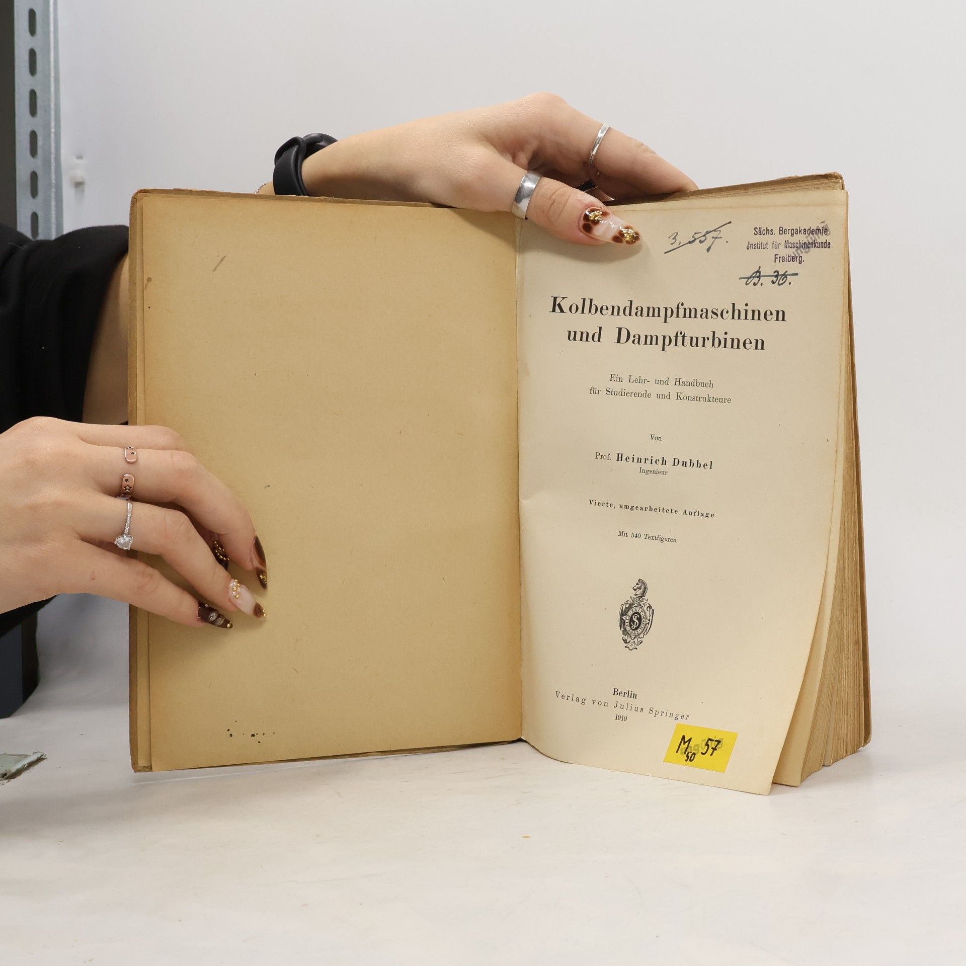 Heinrich Dubbel Kolbendampfmaschinen und Dampfturbinen