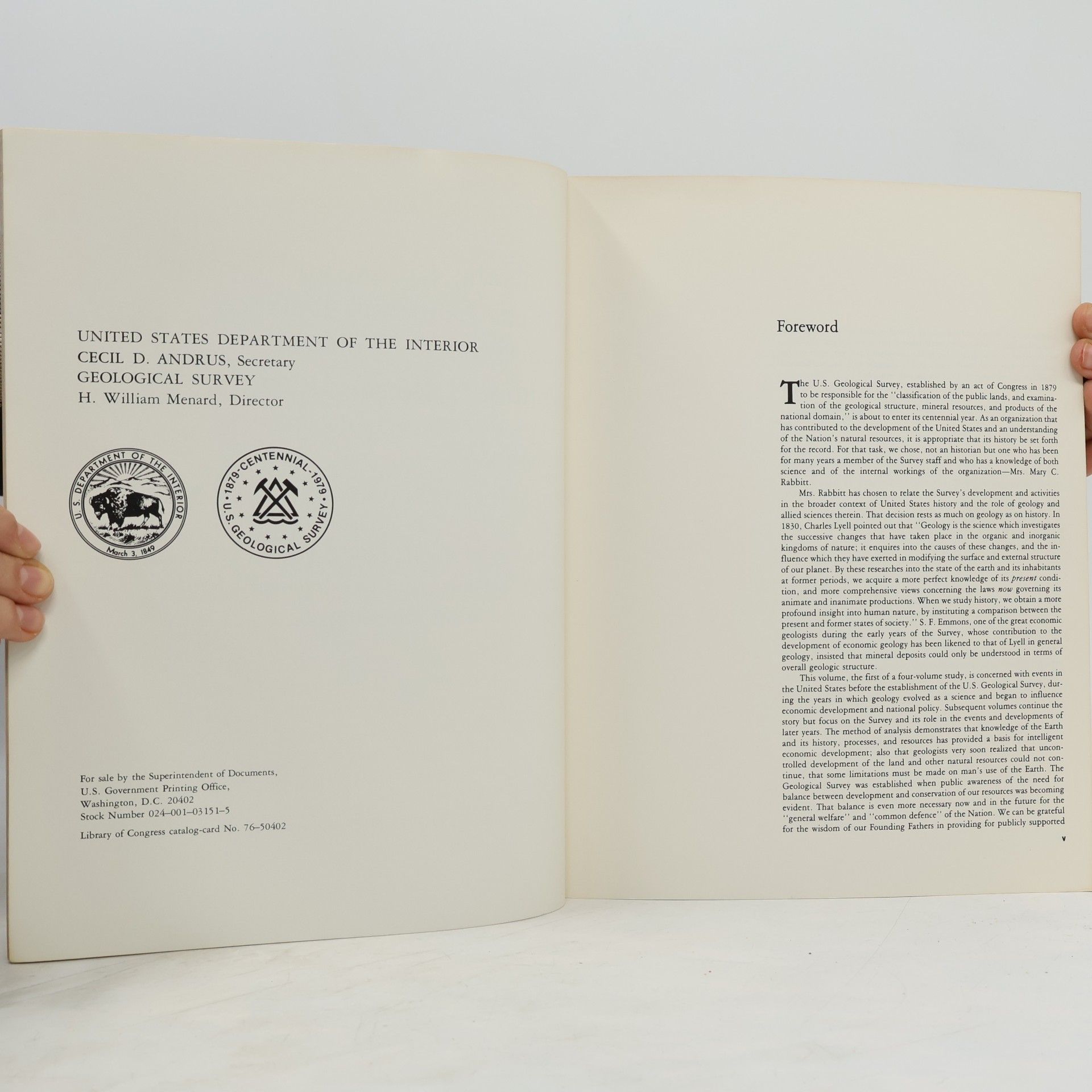 Mary C. Rabbitt Minerals, Lands, and Geology for the Common Defence and General Welfare