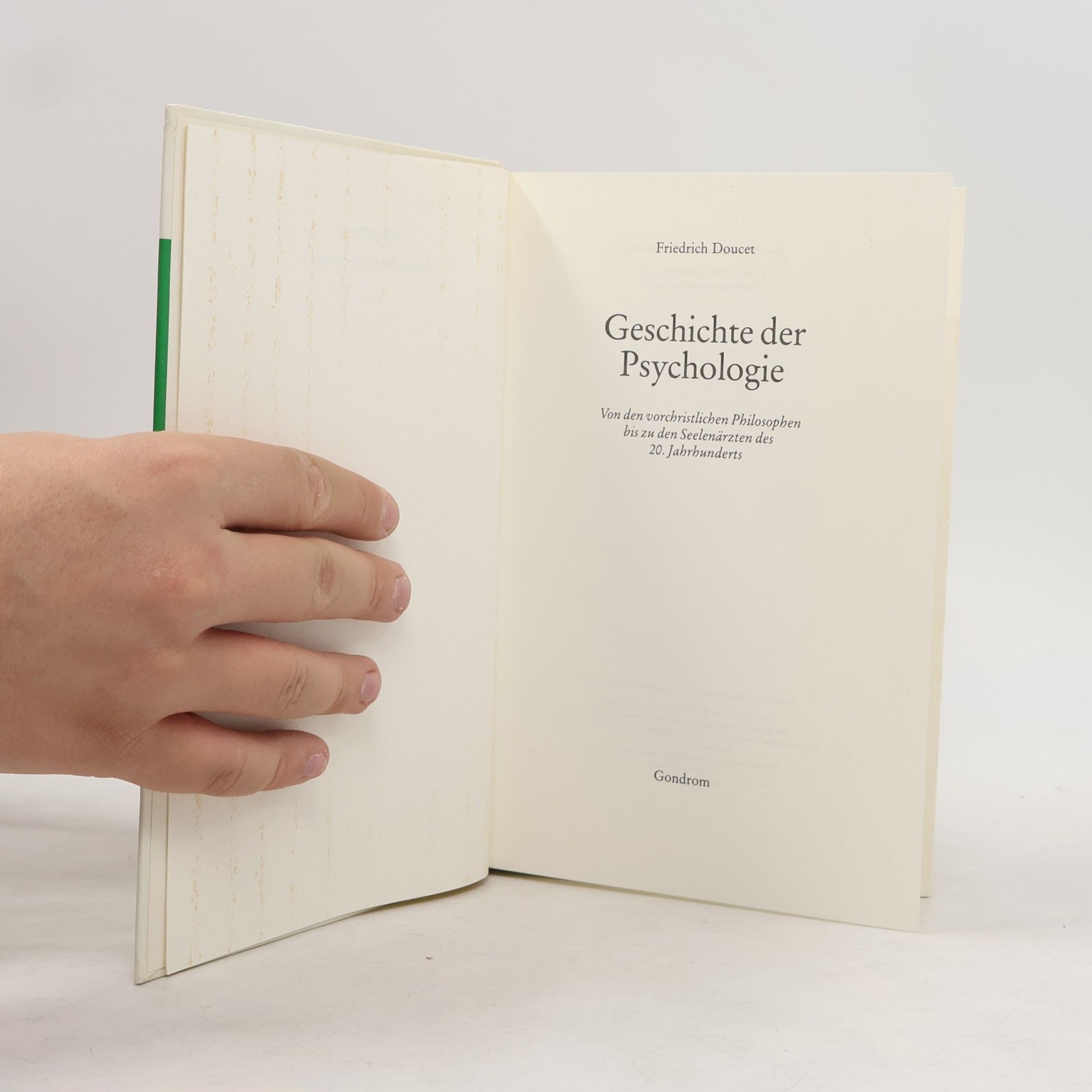 Friedrich Doucet Geschichte der Psychologie