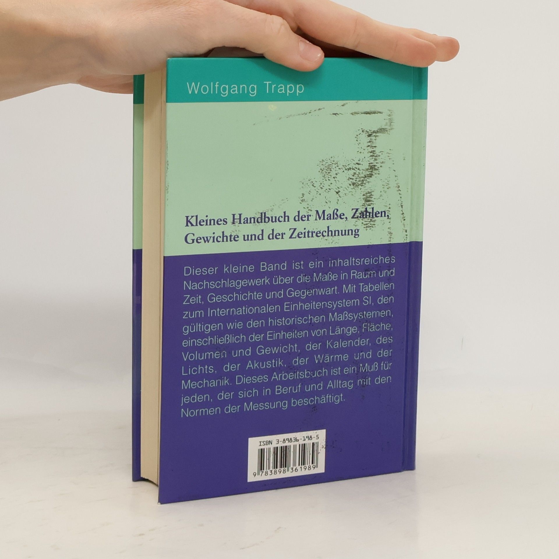 Wolfgang Trapp Kleines Handbuch der Maße, Zahlen, Gewichte und der Zeitrechnung