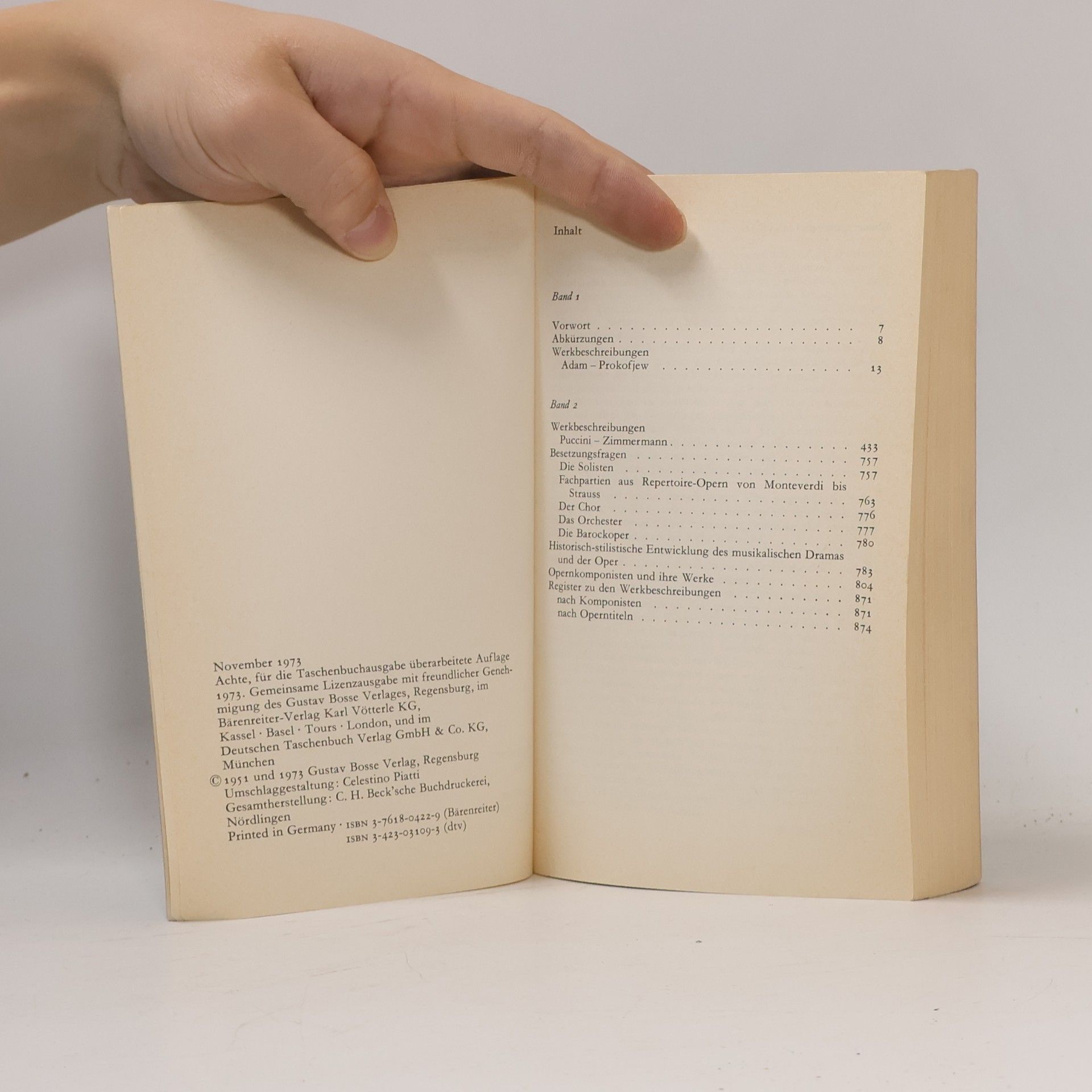 Rudolf Kloiber Handbuch der Oper. Band 1