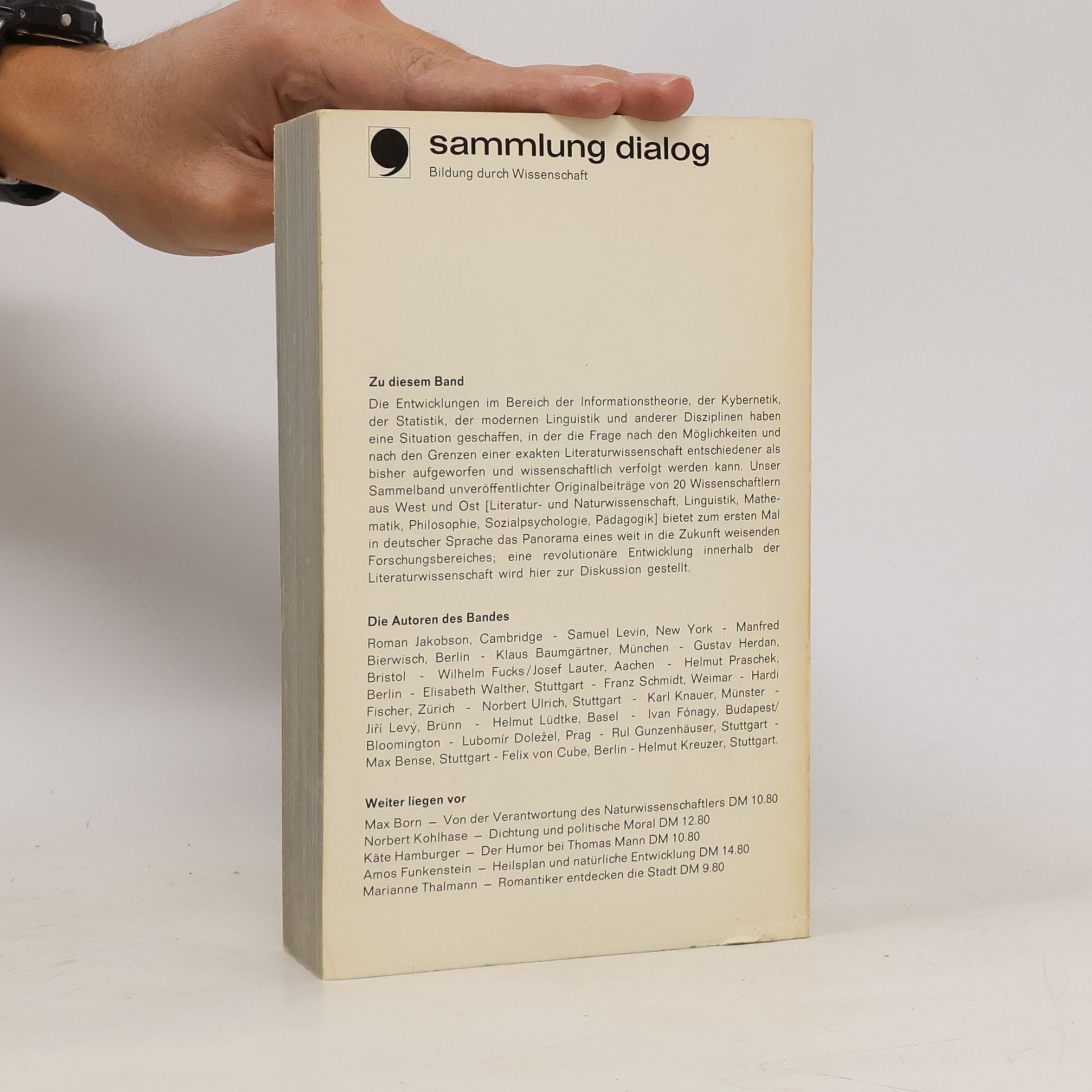 Helmut Kreuzer Mathematik und Dichtung