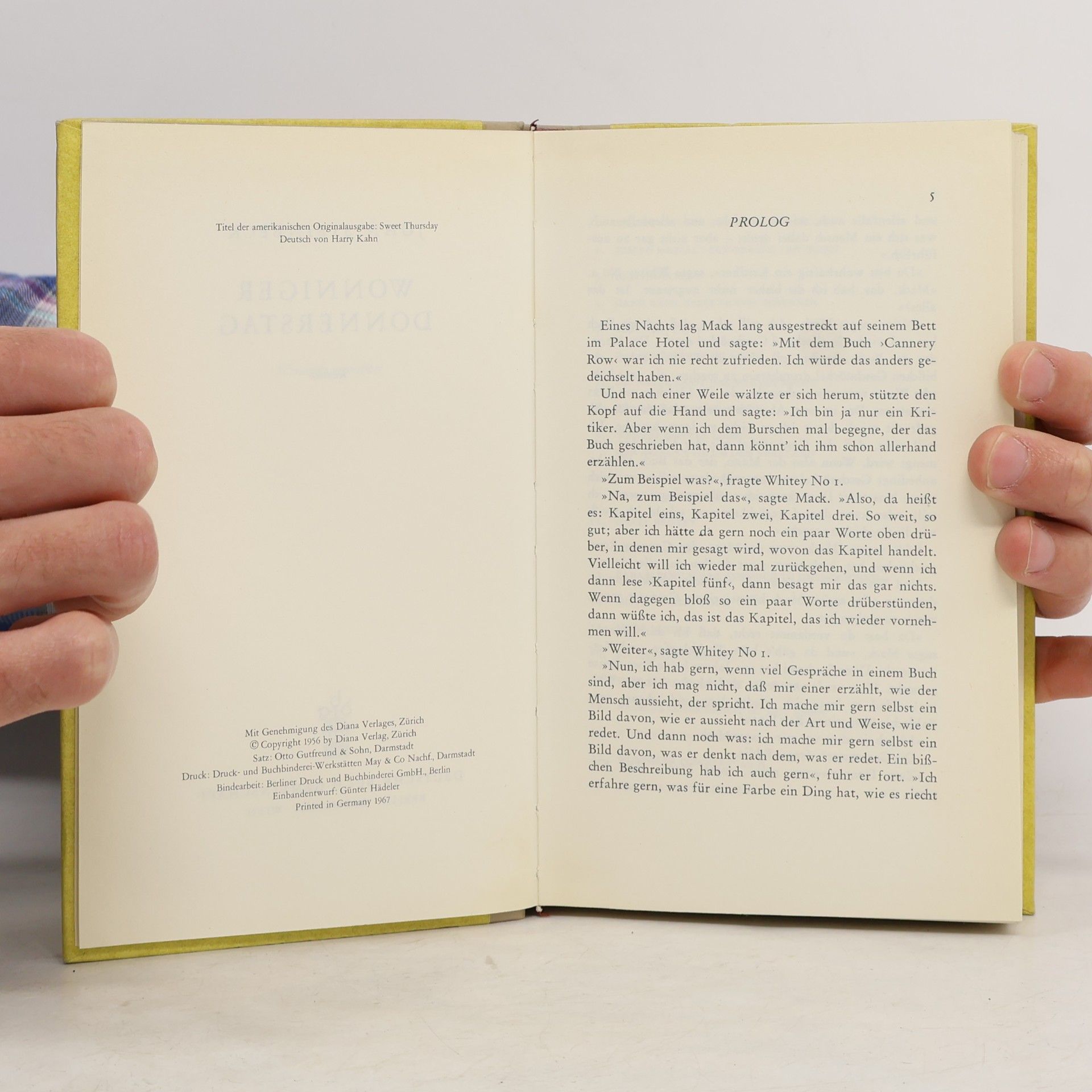John Steinbeck Wonniger Donnerstag