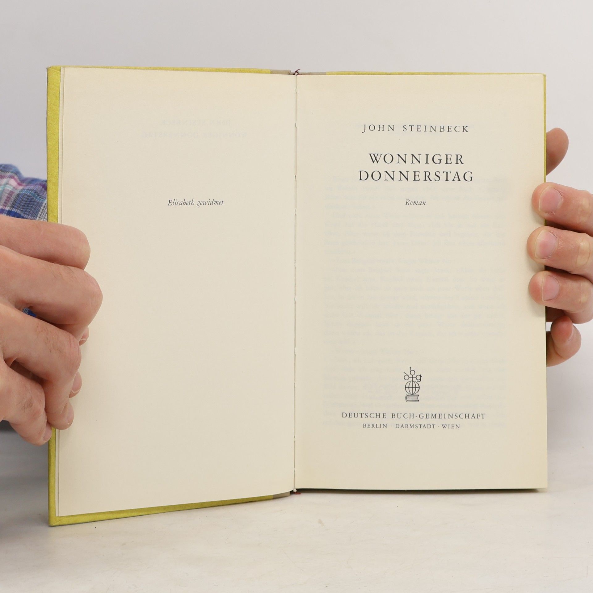 John Steinbeck Wonniger Donnerstag