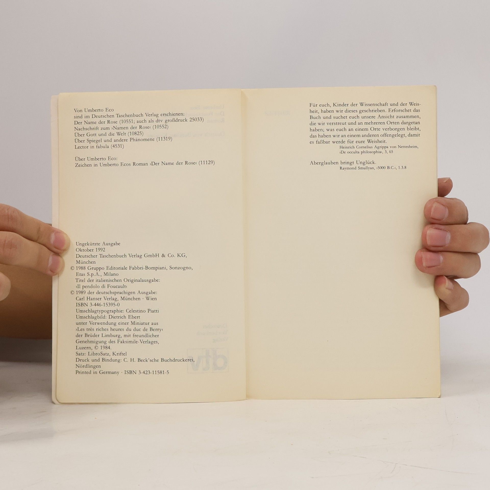 Umberto Eco Das Foucaultsche Pendel