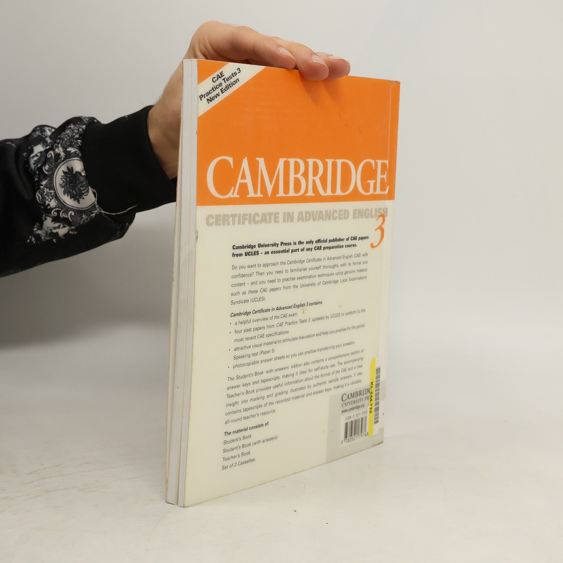 University of Cambridge Local Examinations Syndicate CAE Practice Tests - 3: Cambridge Certificate In Advanced English 3 Student's Book